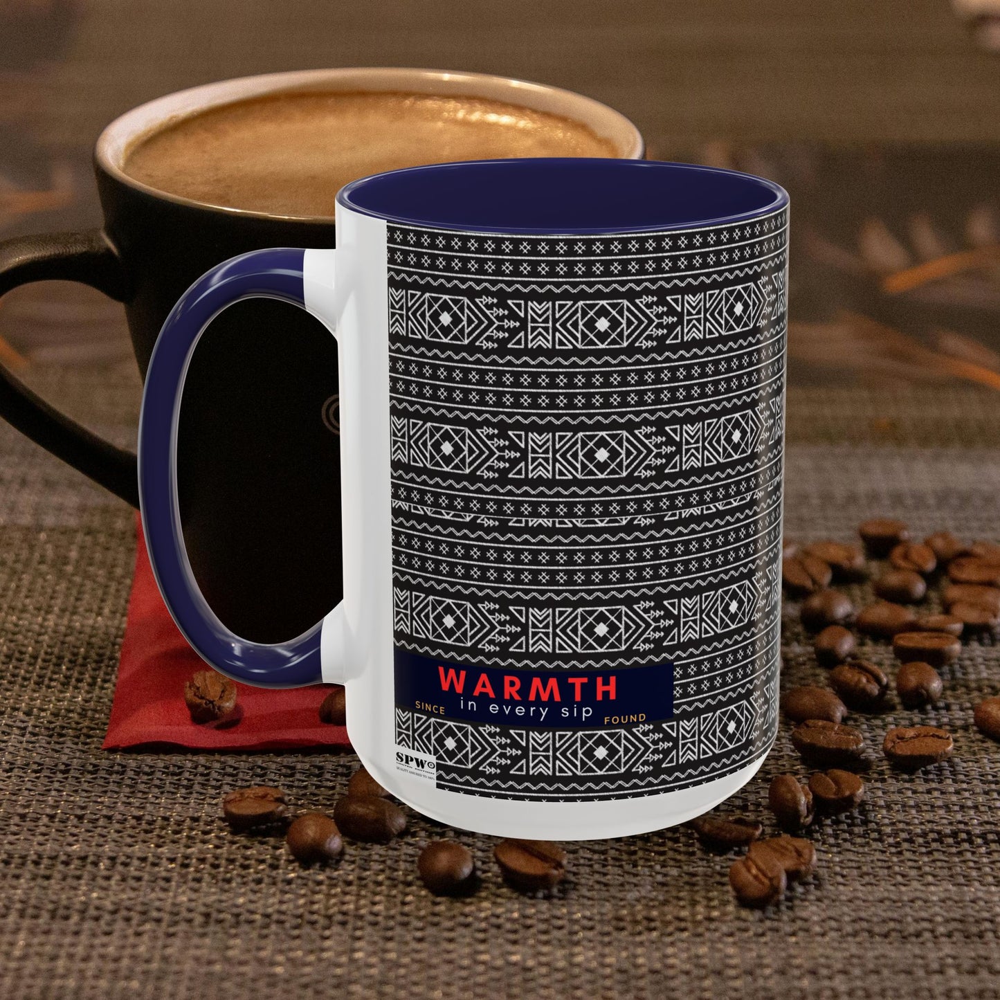 Accent Coffee Mug 11, 15oz_ N2 Series ACM11OZ PT2WW007_ Vibrant Limited Edition Design by WesternWawes: