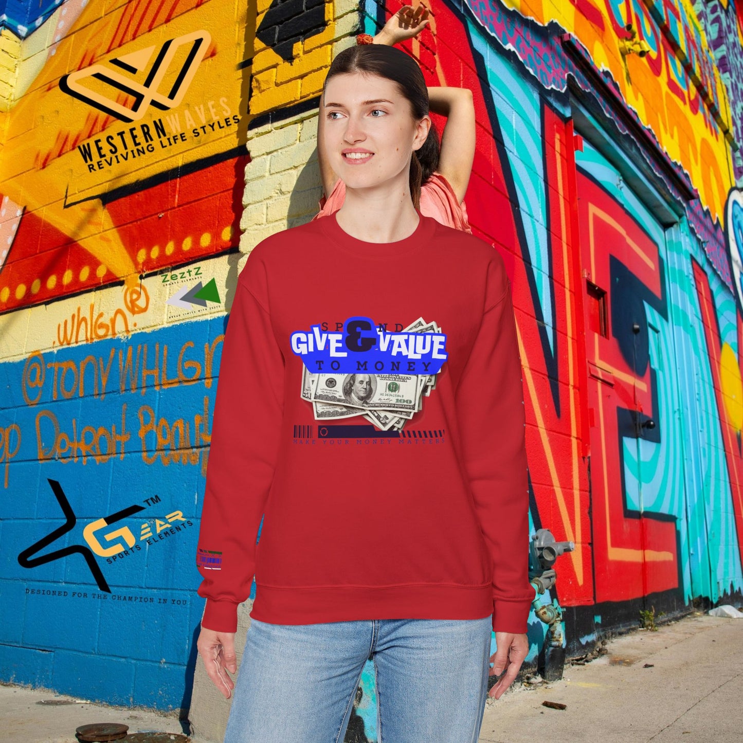 Unisex Heavy Blend™ Crewneck Sweatshirt_ N3+ Series UHBCSS PT2WW036_ Limited Edition Pure Luxury By WesternWaves: