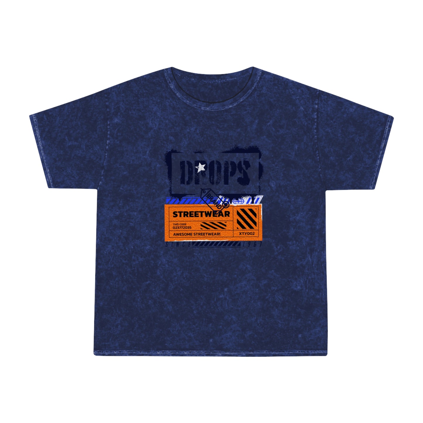 Unisex Mineral Wash T-Shirt_ N3+ Series UMWTS PT2WW001_ Limited Edition Retro Revival Experience by WesternWaves: