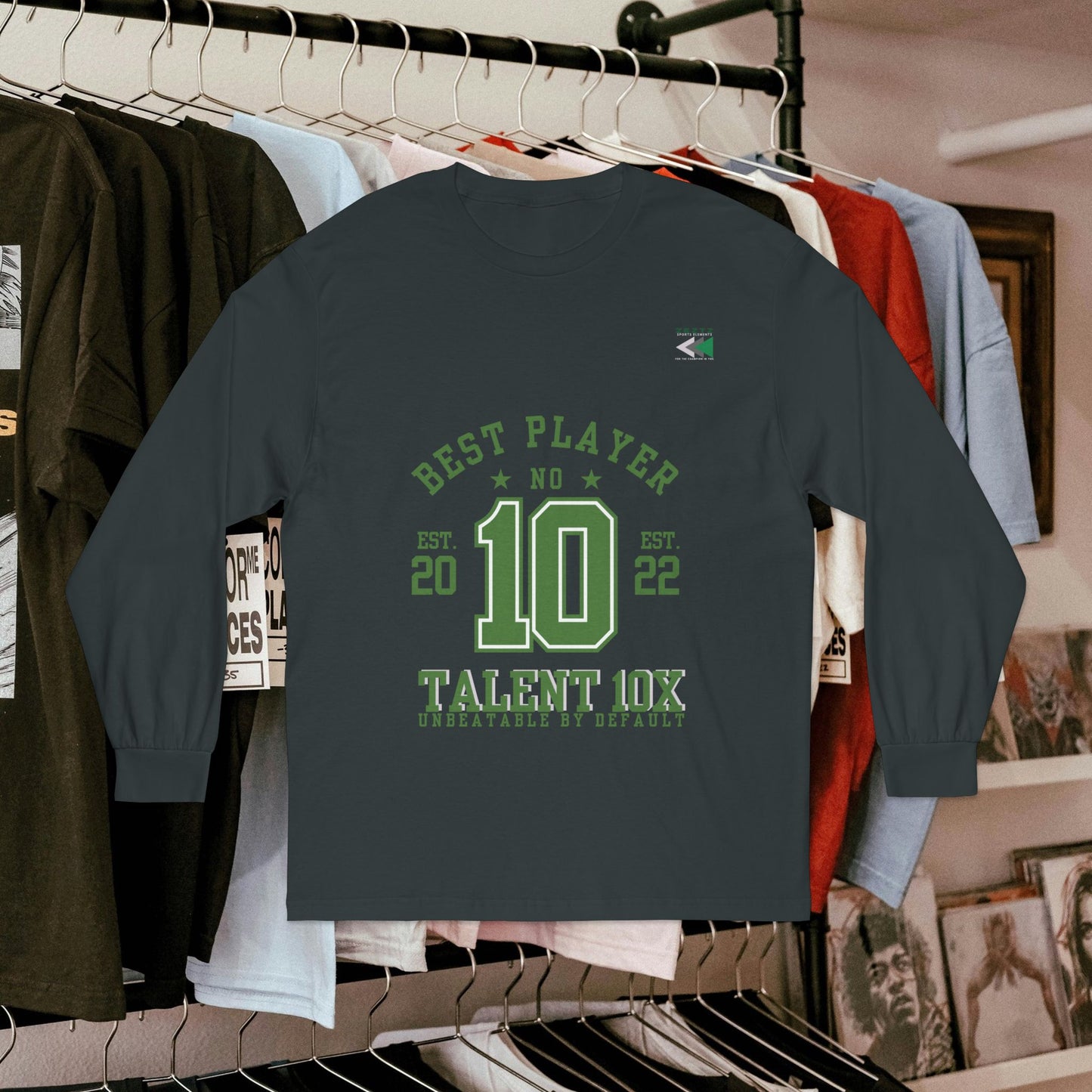Unisex Classic Long Sleeve T-Shirt - Talent 10x, Perfect for Sports Lovers_ N6+ Series USCLSTS PT2WW001_ Limited Edition by WesternWaves:
