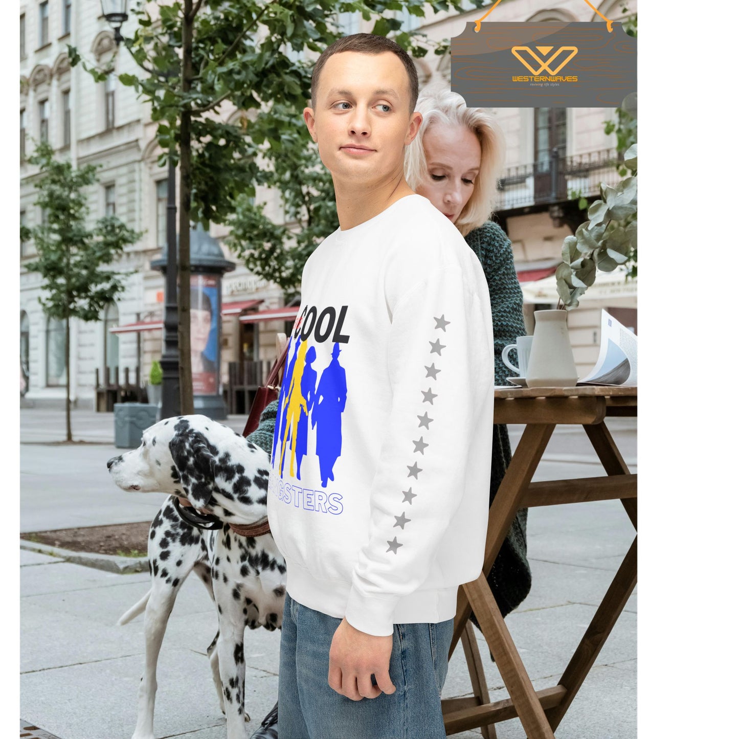 Unisex Lightweight Crewneck Sweatshirt_ N3+ Series ULWCSS PT2WW001_ Limited Edition by WesternWaves: