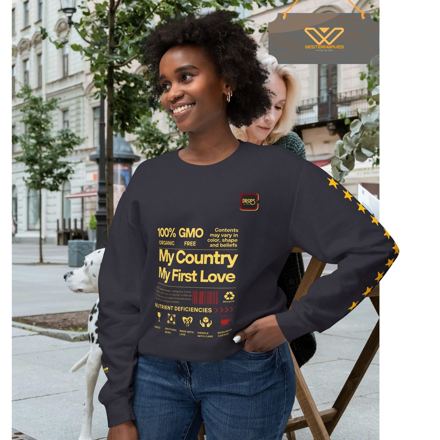 Unisex Lightweight Sweatshirt_ N7+ Series USLWSS PT2WW001_ Limited Edition by WesternWaves: