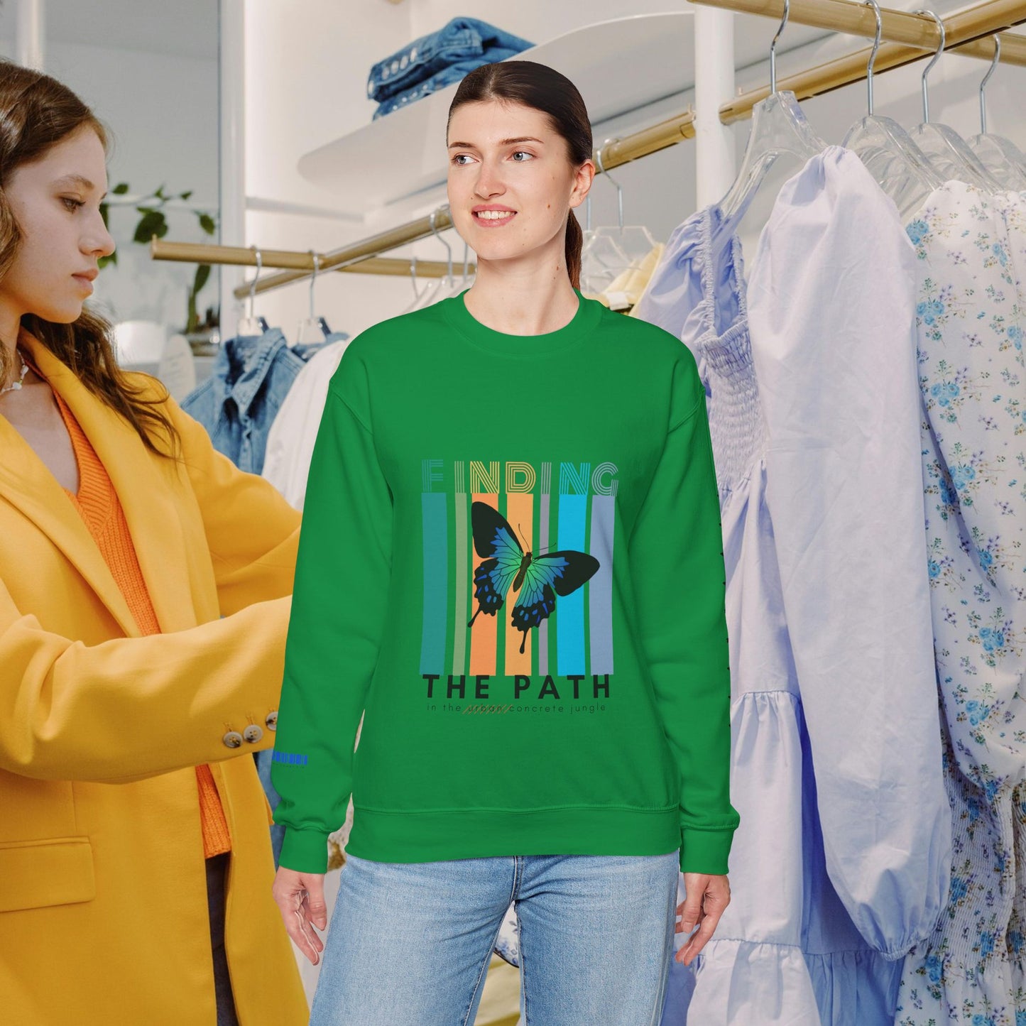 Unisex Heavy Blend™ Crewneck Sweatshirt_ N2+ Series UHBCSS PT2WW017_ Limited Edition Pure Luxury By WesternWaves: