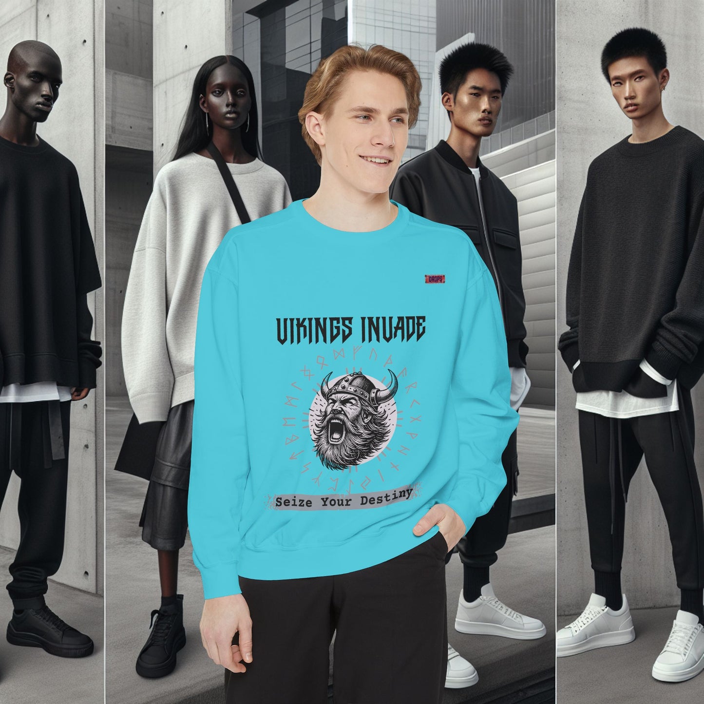 Unisex Garment-dyed Sweatshirt_ Series UWD 063_ Limited Edition Cozy Apparel for Adventurers by WesternWaves: