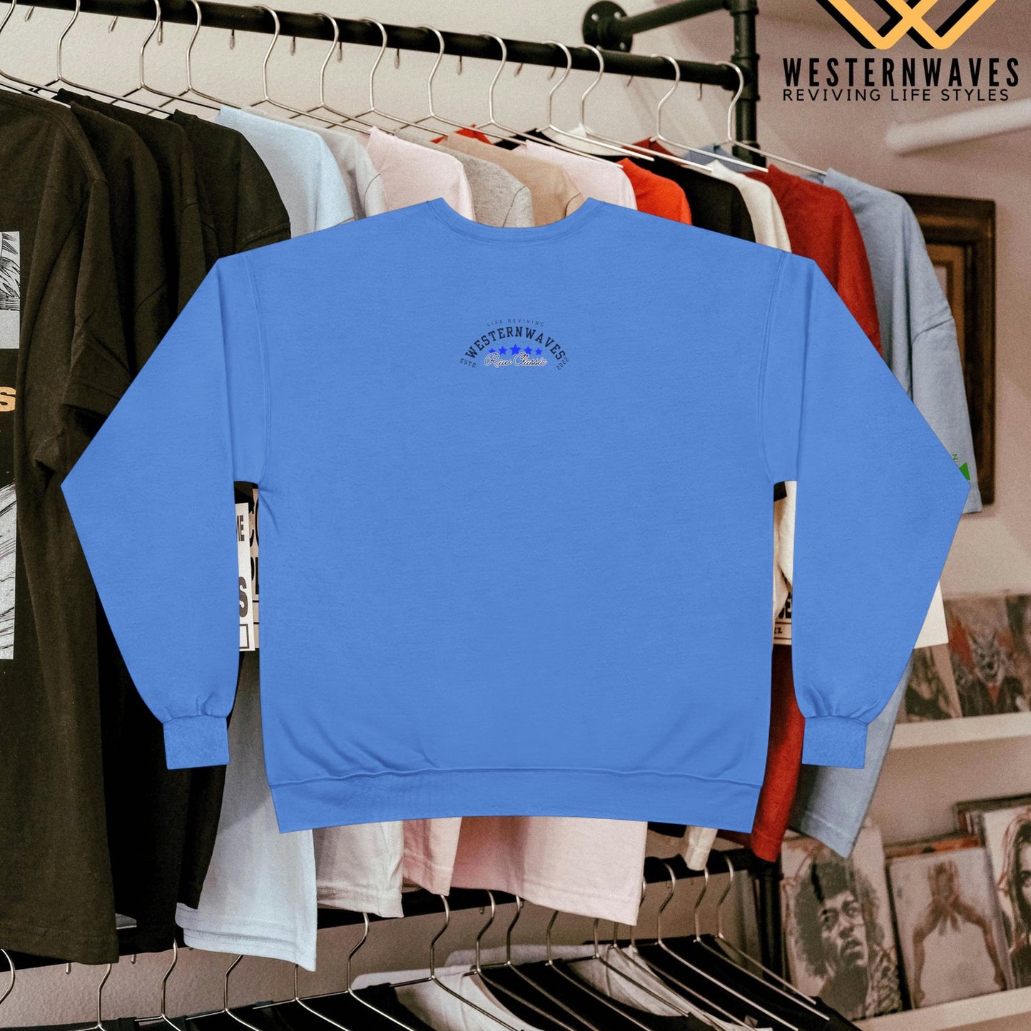Unisex EcoSmart® Crewneck Sweatshirt_ N3 Series USESCNSS PT2WW001_ Limited Edition Perfect Blend of Comfort, Style, & Sustainability by WesternWaves: