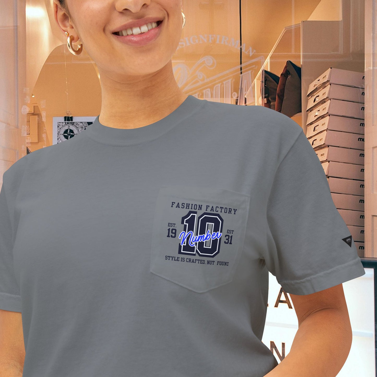 Unisex Garment-Dyed Pocket T-Shirt_ N3+ Series USGDPTS PT2WW001_ Limited Edition Raw Classic by WesternWaves:
