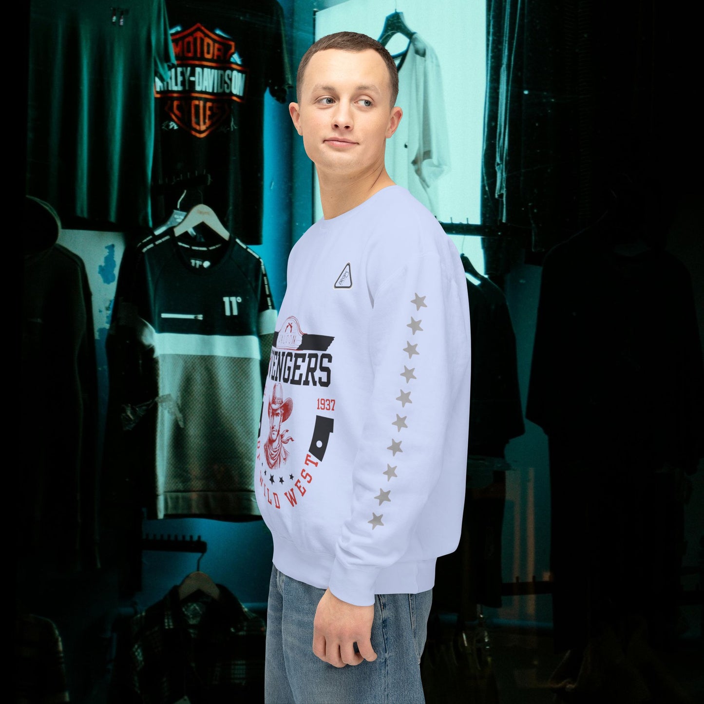 Unisex Lightweight Sweatshirt_ N7* Series USLWSS PT2WW002_ Limited Edition by WesternWaves: