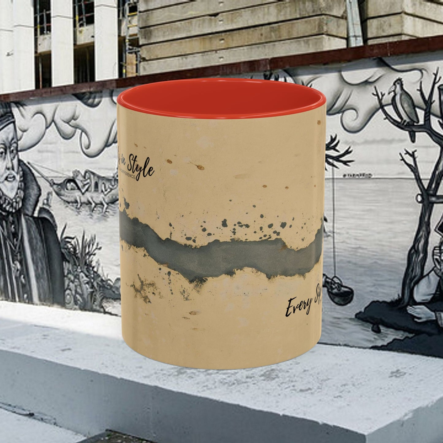 Accent Coffee Mug (11, 15oz) _ N3+ Series ACMUG PT2WW005_ Limited Edition Blend Style & Functionality by WesternWaves: