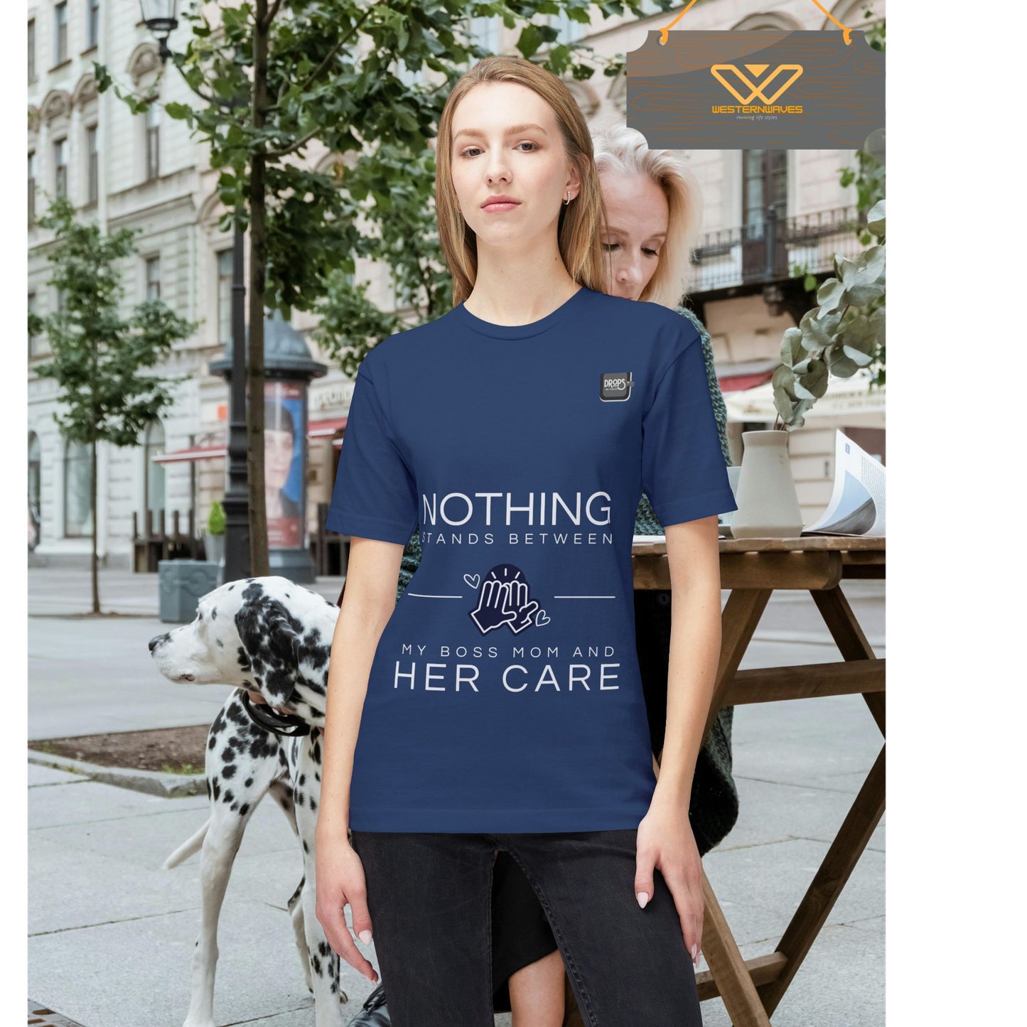 Unisex Midweight T-shirt, Made in USA_ N+ Series UMTS PT2WW007_ Limited Edition Design by WesternWaves: