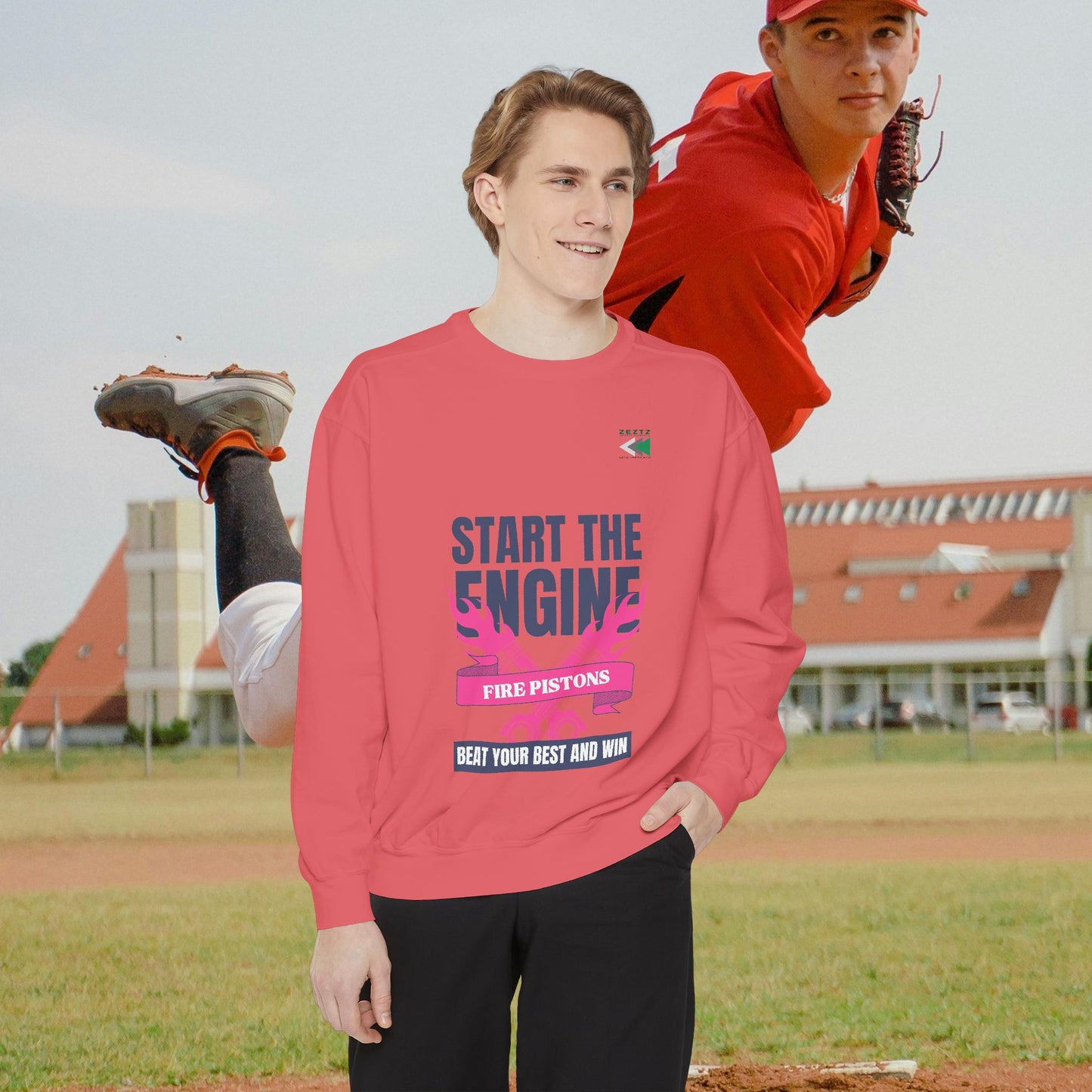 Unisex Garment-Dyed Sweatshirt_ N2 Series USGDSS PT2WW002_ Limited Edition Masterpiece of ‘ZeztZ’ Sports Brand _ Luxury & Casual Comfort by WesternWaves: