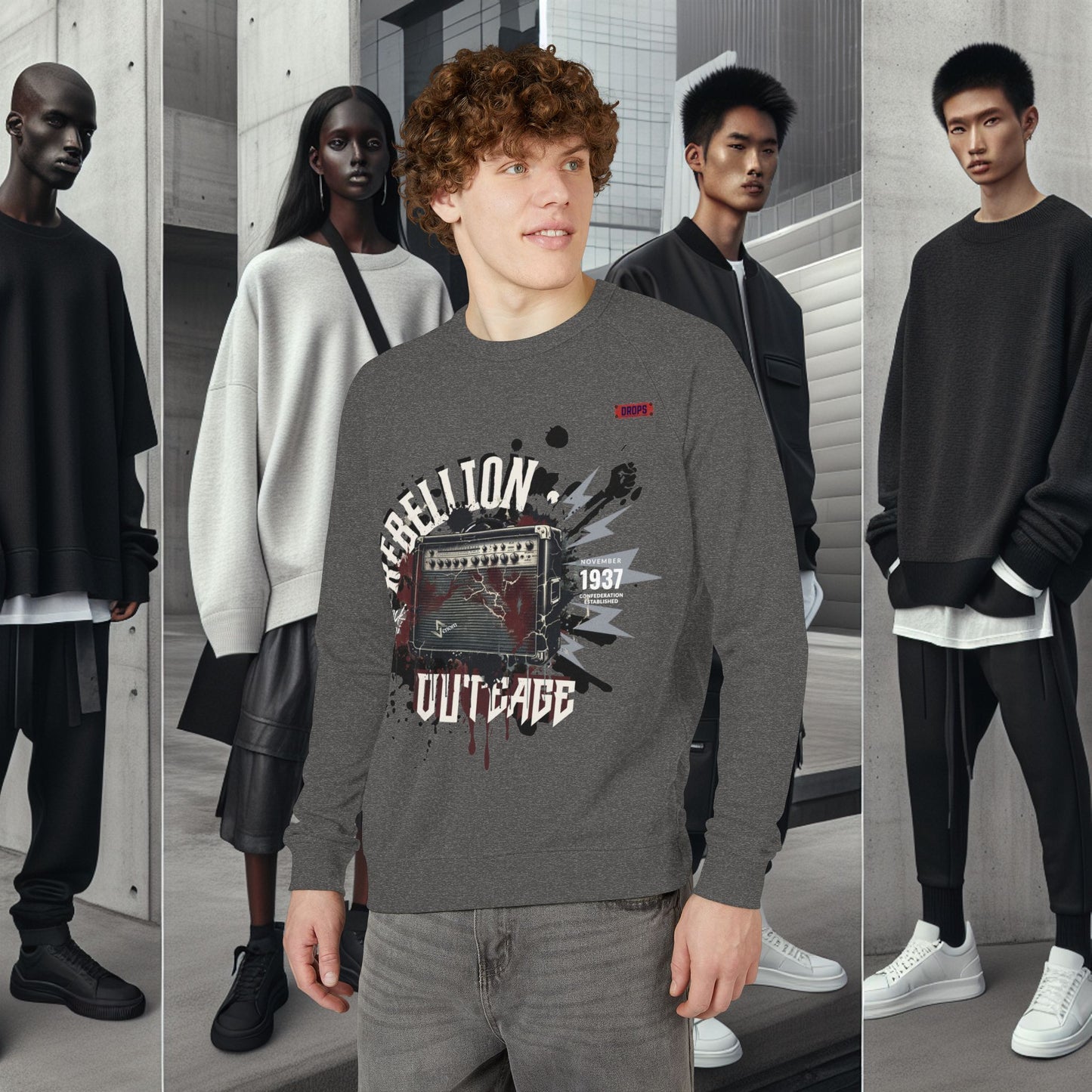 Rebellion Graphic Crewneck Sweatshirt_ 02 Sep 2025_ Unisex Fashion, Casual Wear, Music Lover Gift, Vintage Style Apparel, Streetwear Style