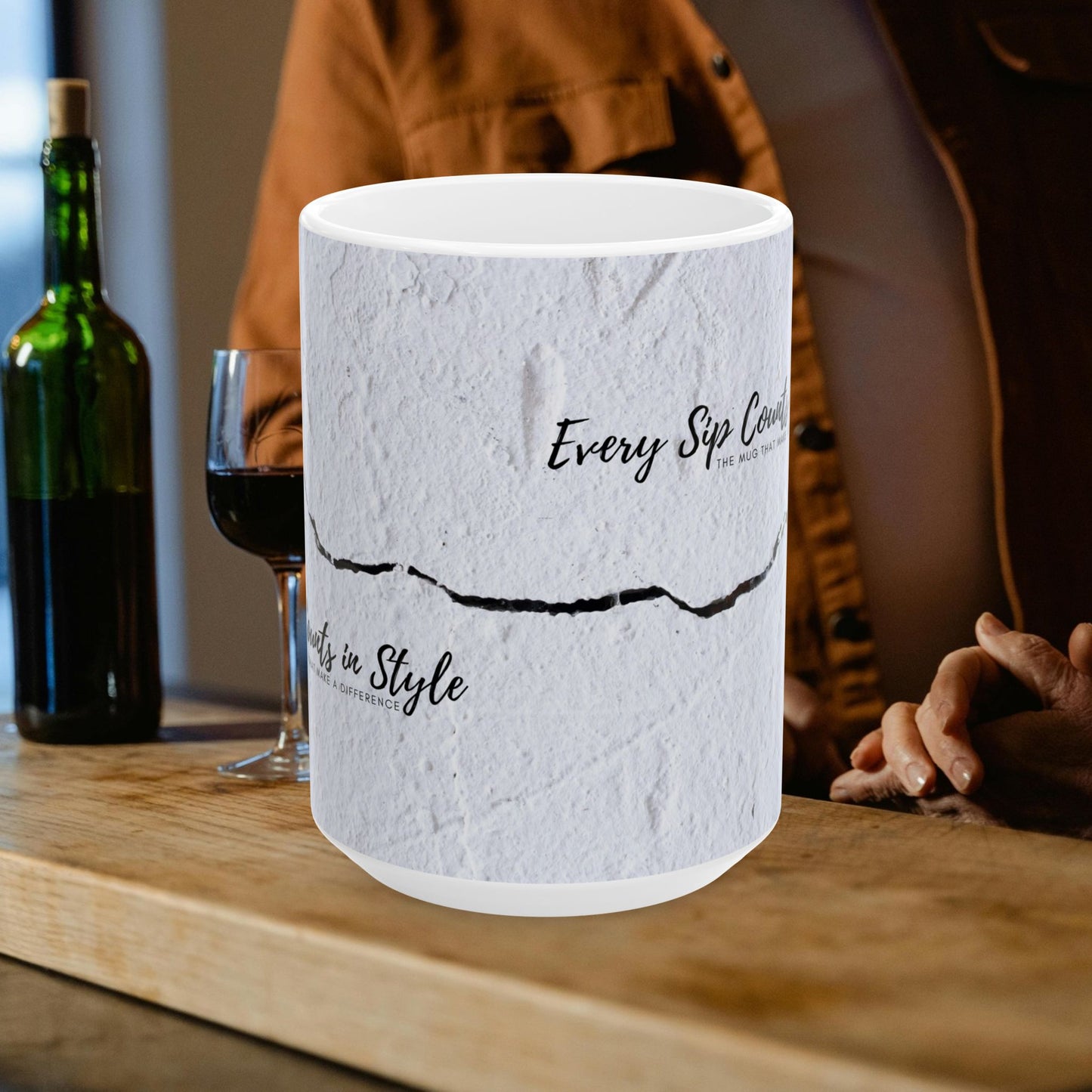 Ceramic Mug (11oz, 15oz)_ N2 Series CM11, 15OZ PT2WW001_ Limited Edition Ceramic Masterpiece by WesternWaves: