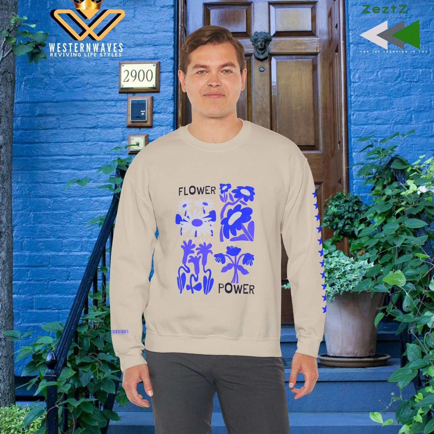 Unisex Heavy Blend™ Crewneck Sweatshirt_ N3+ Series UHBCSS PT2WW030_ Limited Edition Pure Luxury By WesternWaves: