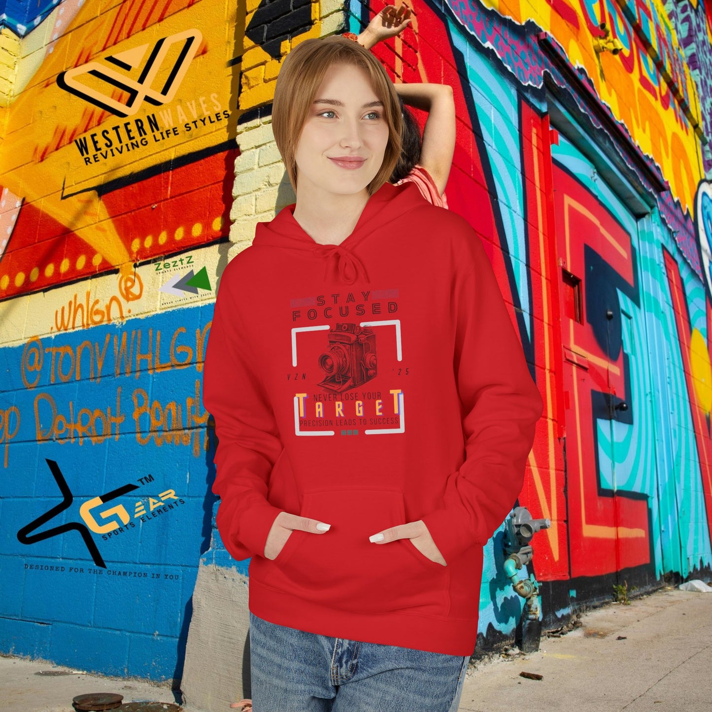 Unisex Midweight Softstyle Fleece Hoodie_ N3+ Series USMWSSFH PT2WW006_ Limited Edition Luxuriously Soft 100% Cotton Face by WesternWaves: