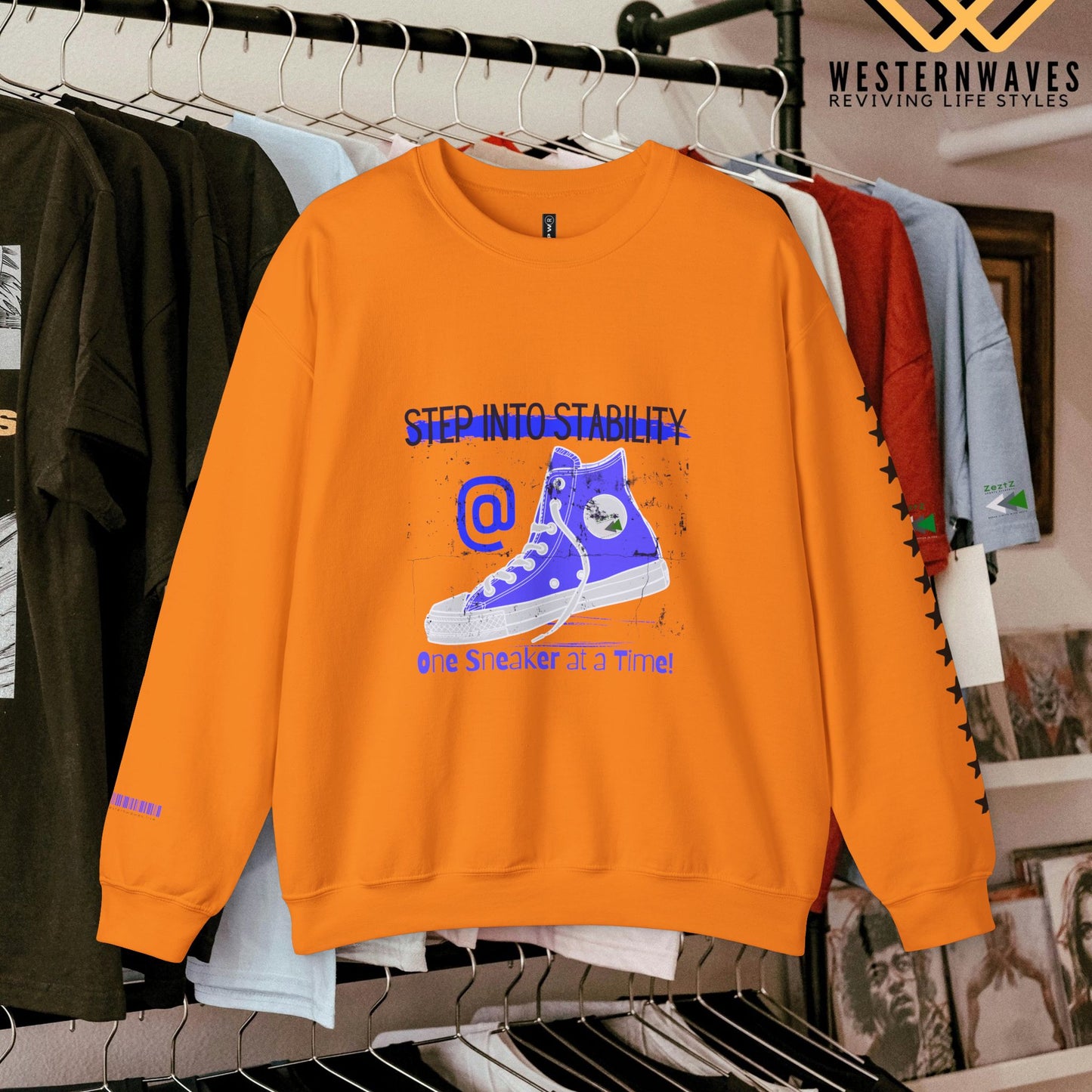 Unisex Heavy Blend™ Crewneck Sweatshirt_ N3+ Series UHBCSS PT2WW031_ Limited Edition Pure Luxury By WesternWaves: