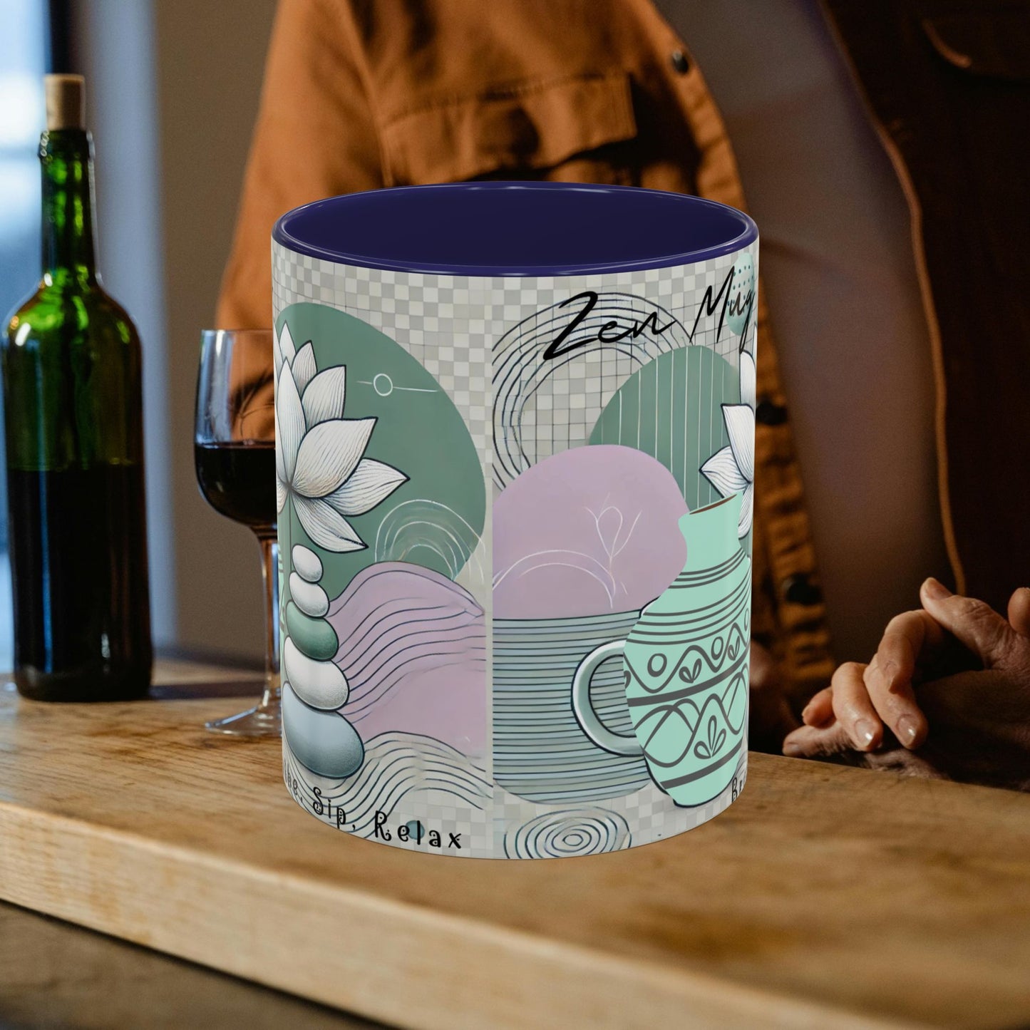 Accent Coffee Mug (11, 15oz) _ N3+ Series ACMUG PT2WW006_ Limited Edition Blend Style & Functionality by WesternWaves: