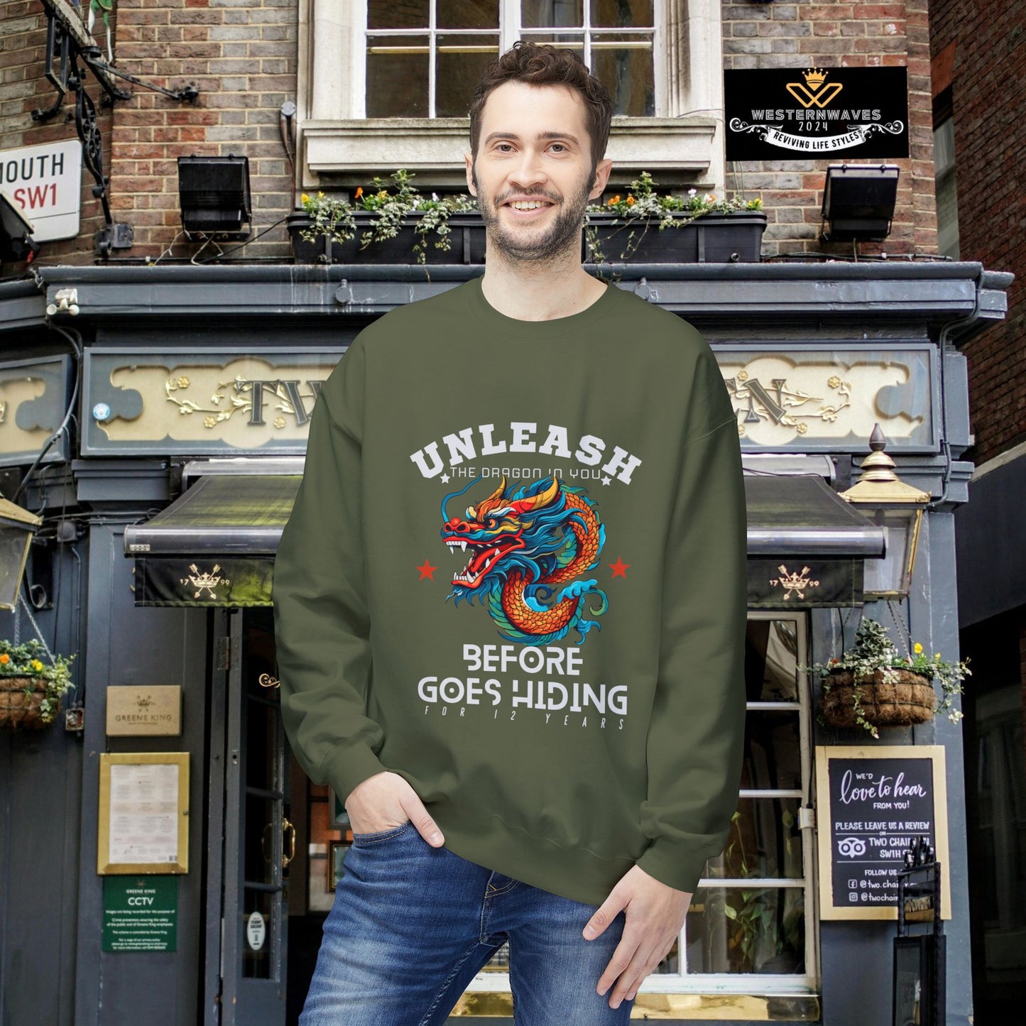Softstyle Fleece Crewneck Sweatshirt_ N3+ Series SSFCNSS PT2WW001_ Limited Edition Comfort, Durabile & Sustainable Fashion Raw Classic by WesternWaves: