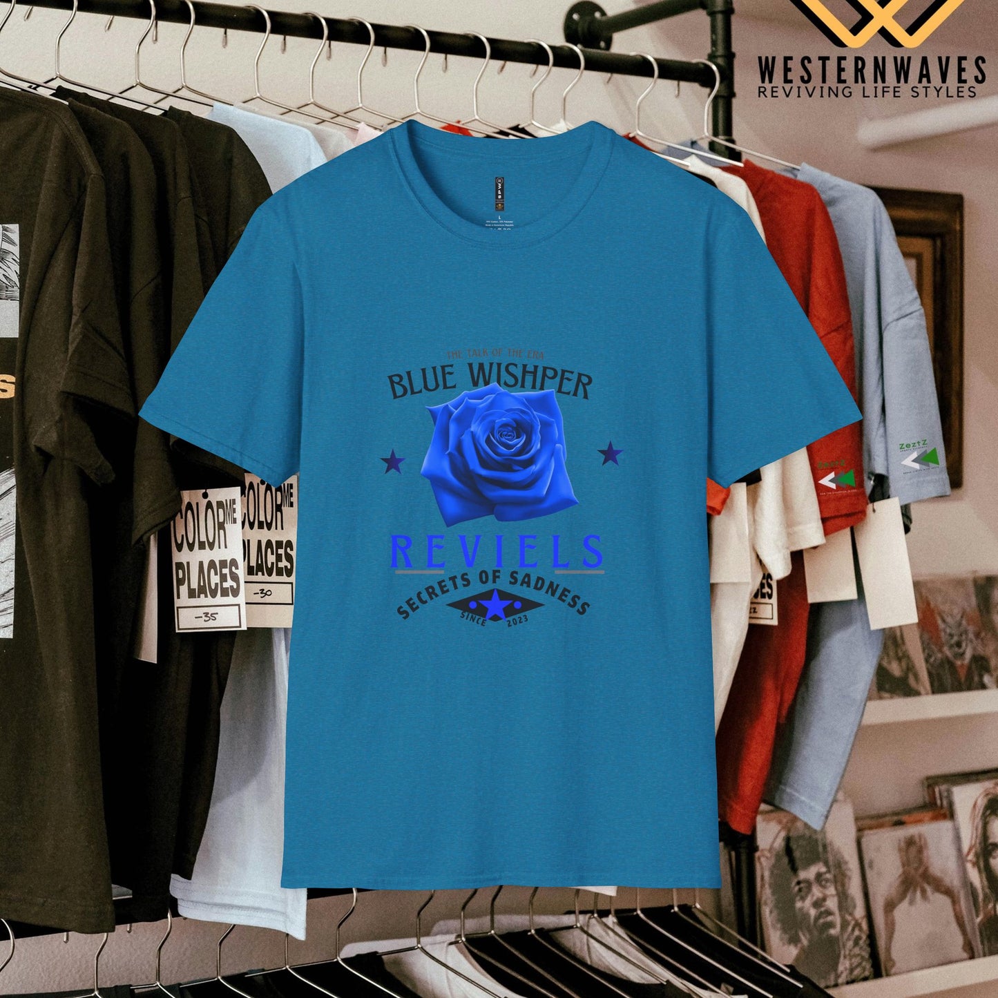 Unisex Softstyle T-Shirt_ N3+ Series USSTS FT2WW005_ Limited Edition Redefines & Relaxation by WesternWaves: