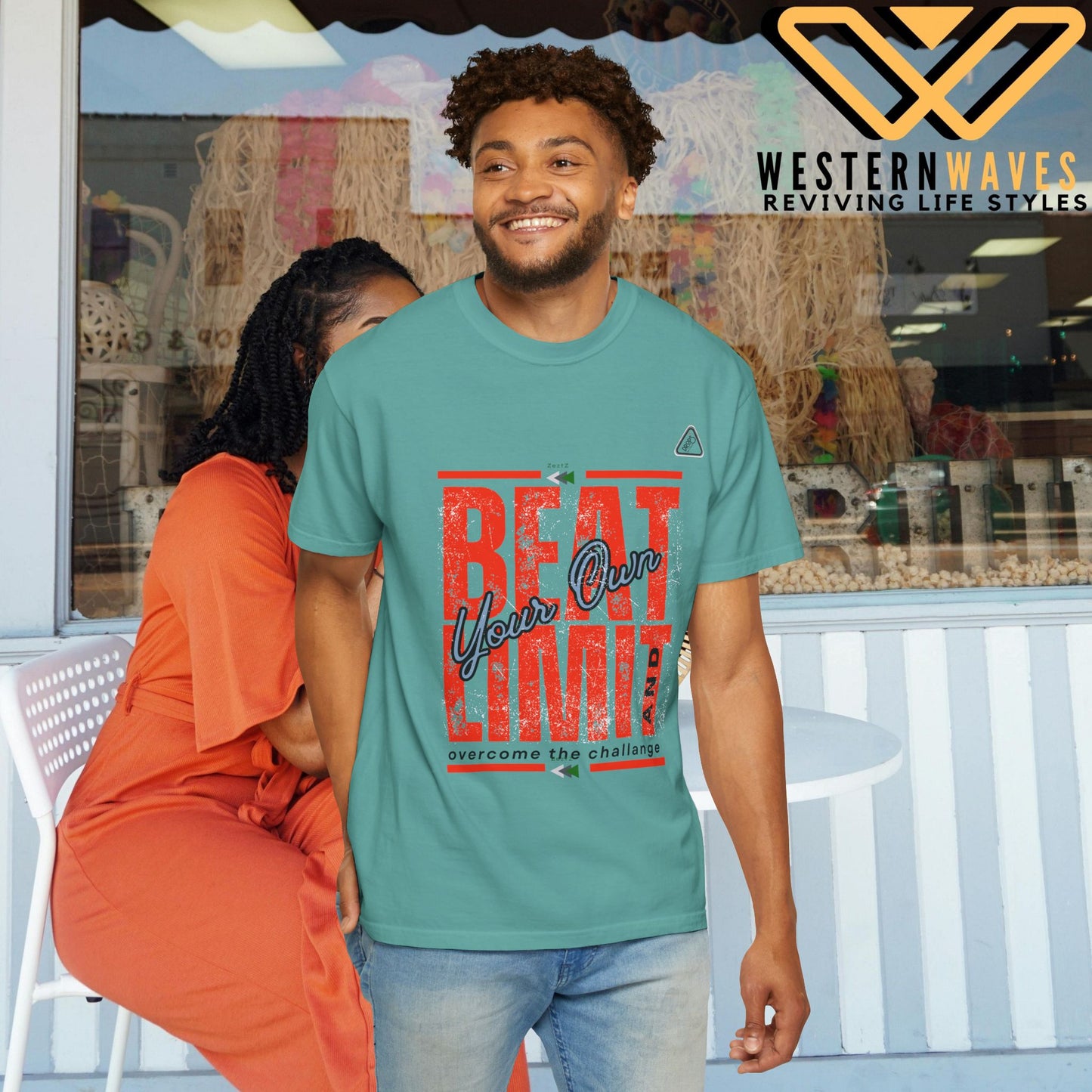 Unisex Garment-Dyed T-shirt_ N2 Series USGDTS PT2WW002_ Comfort Colors 1717_ WesternWaves Limited Edition: