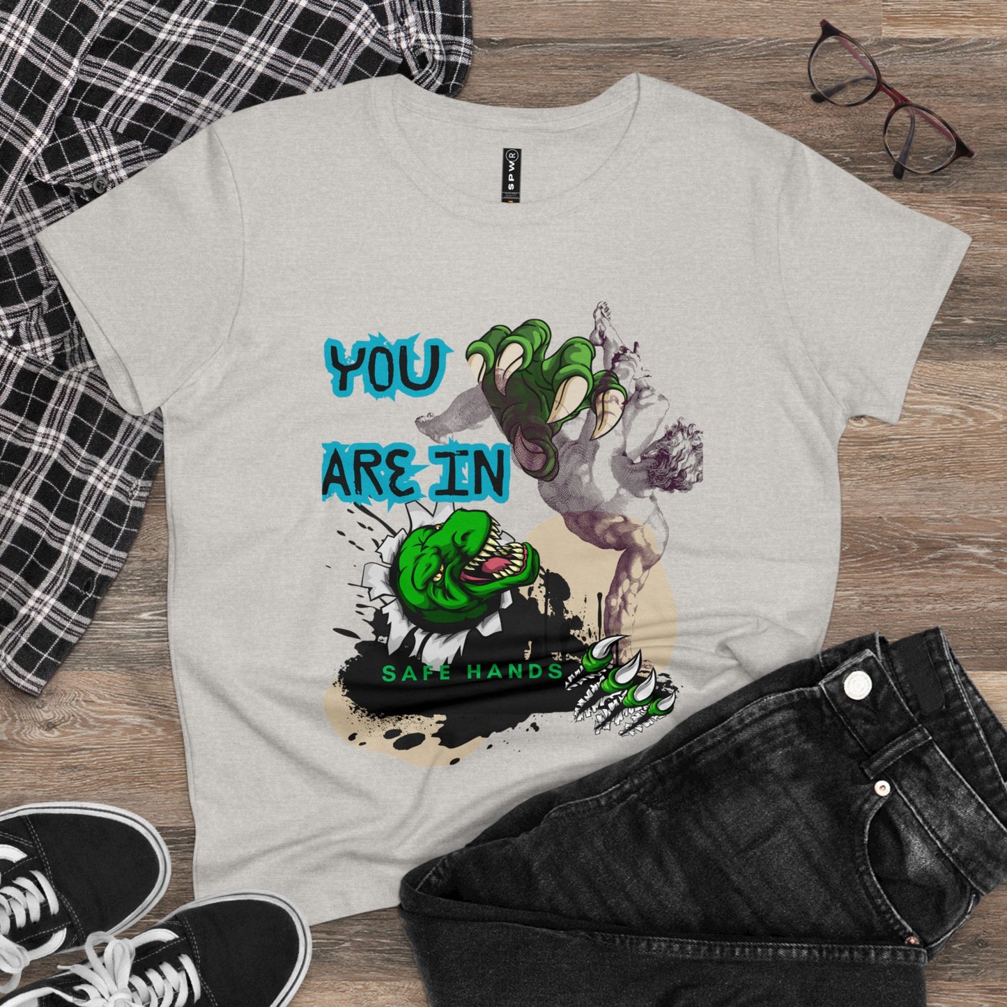 Women's Midweight Cotton Tee_ Essential Comfort_ N2+ Series SSTS PT2WW004_ Limited Edition Perfect Blend of Comfort by WesternWaves: