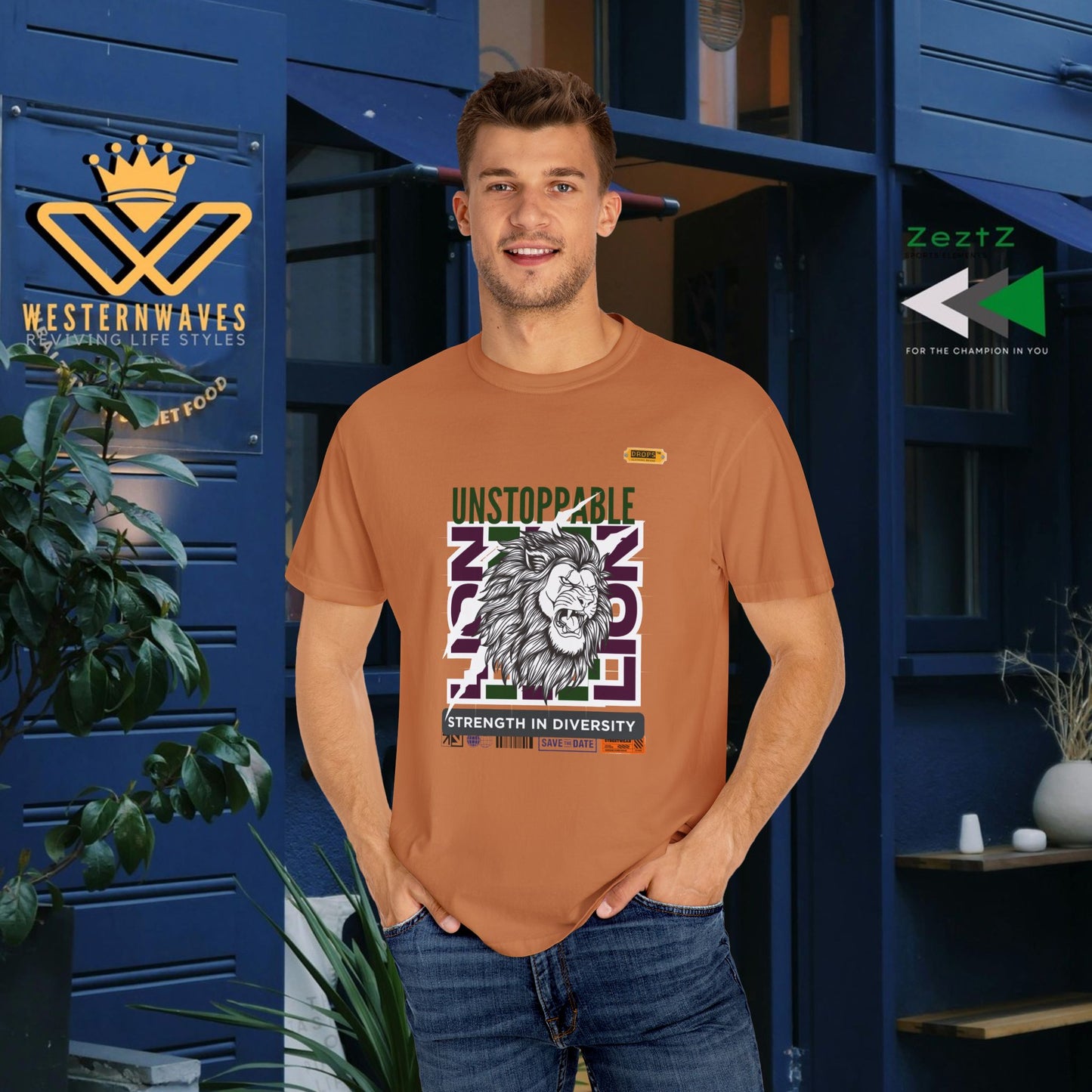 Unisex Garment-Dyed T-Shirt_ 26 June 2025_ Limited Edition Strength in Diversity by WesternWaves: