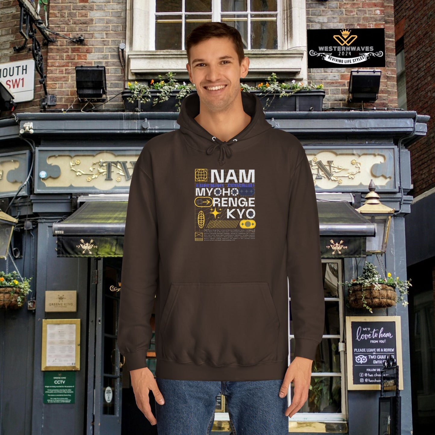 Unisex College Hoodie_ N2+ Series USCH PT2WW006_ Limited Edition Timeless Unisex Design by WesternWaves:
