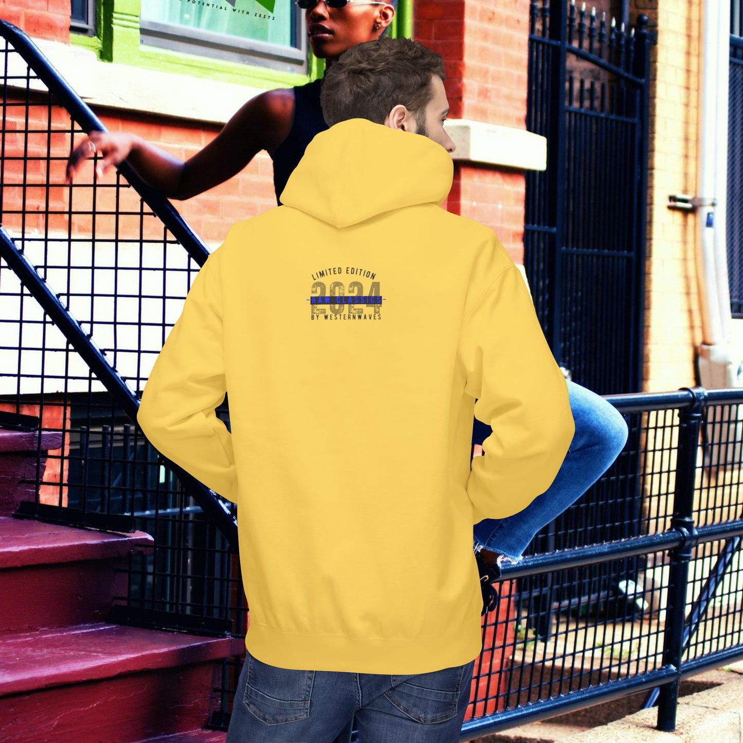 Unisex Midweight Softstyle Fleece Hoodie_ N2+ Series SMWSSFH PT2WW005_Limited Edition Luxuriously Soft 100% Cotton Face by WesternWaves: