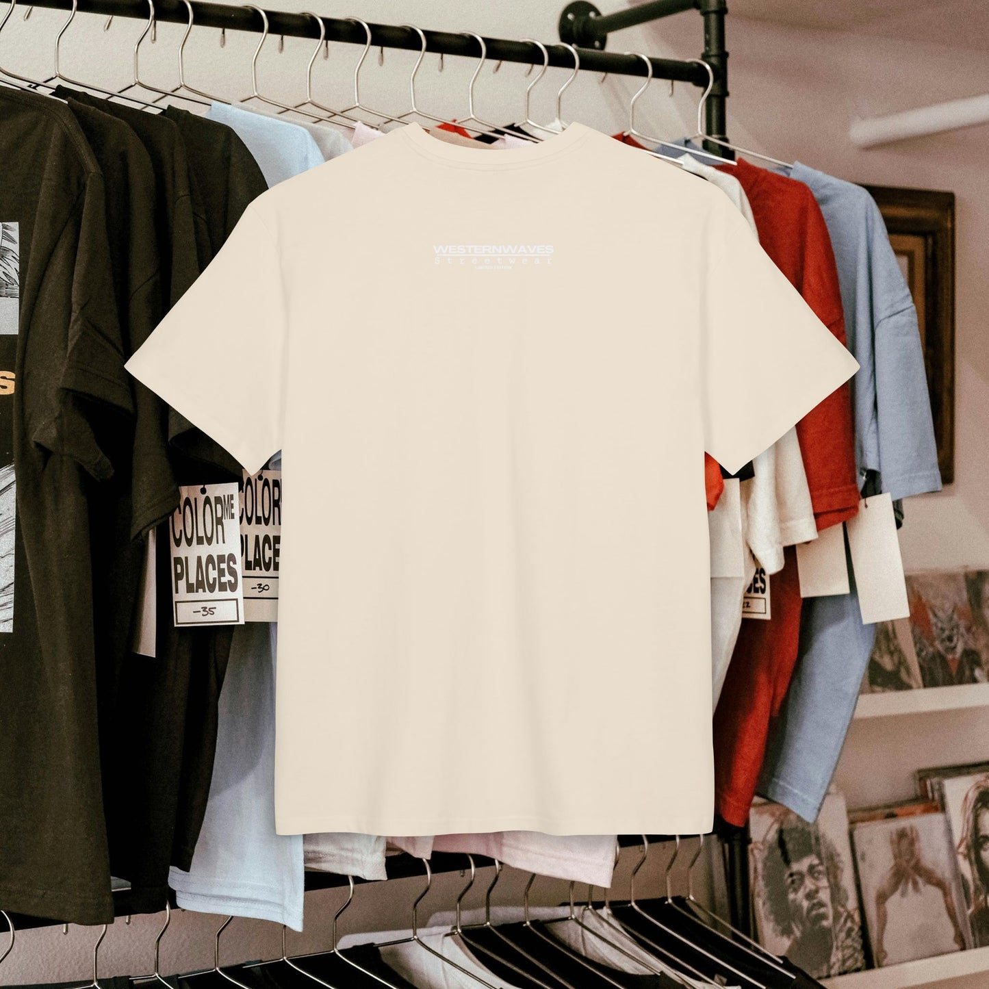 Unisex Heavy Oversize Tee_ N8+ Series USHOSTEE_ PT2WW002_ Limited Edition Urban Fashion Tee by WesternWaves: