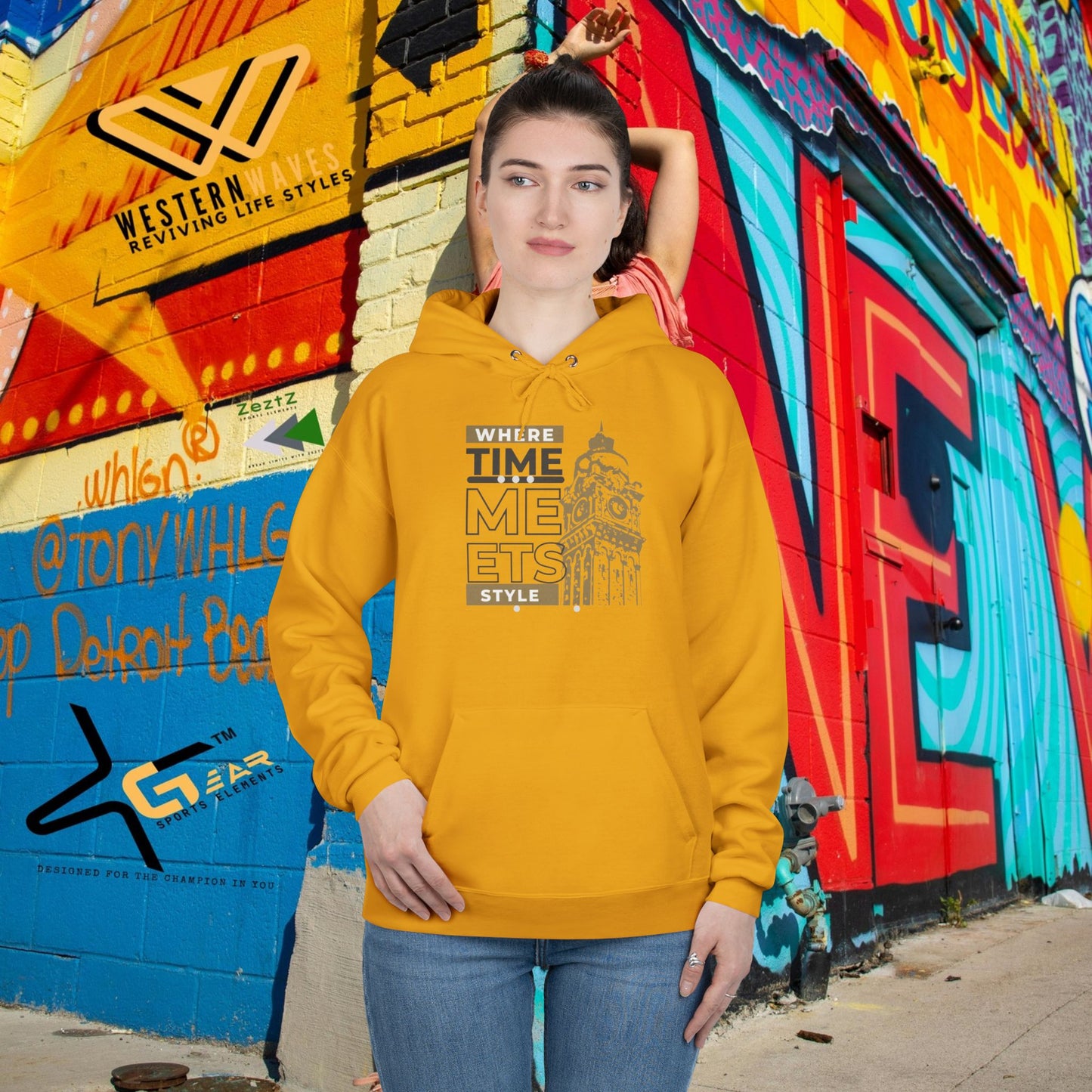 Unisex EcoSmart® Pullover Hoodie Sweatshirt_ N3+ Series USESPOHSS PT2WW001_ Limited Edition Perfect Blend of Comfort, Style, & Sustainability by WesternWaves: