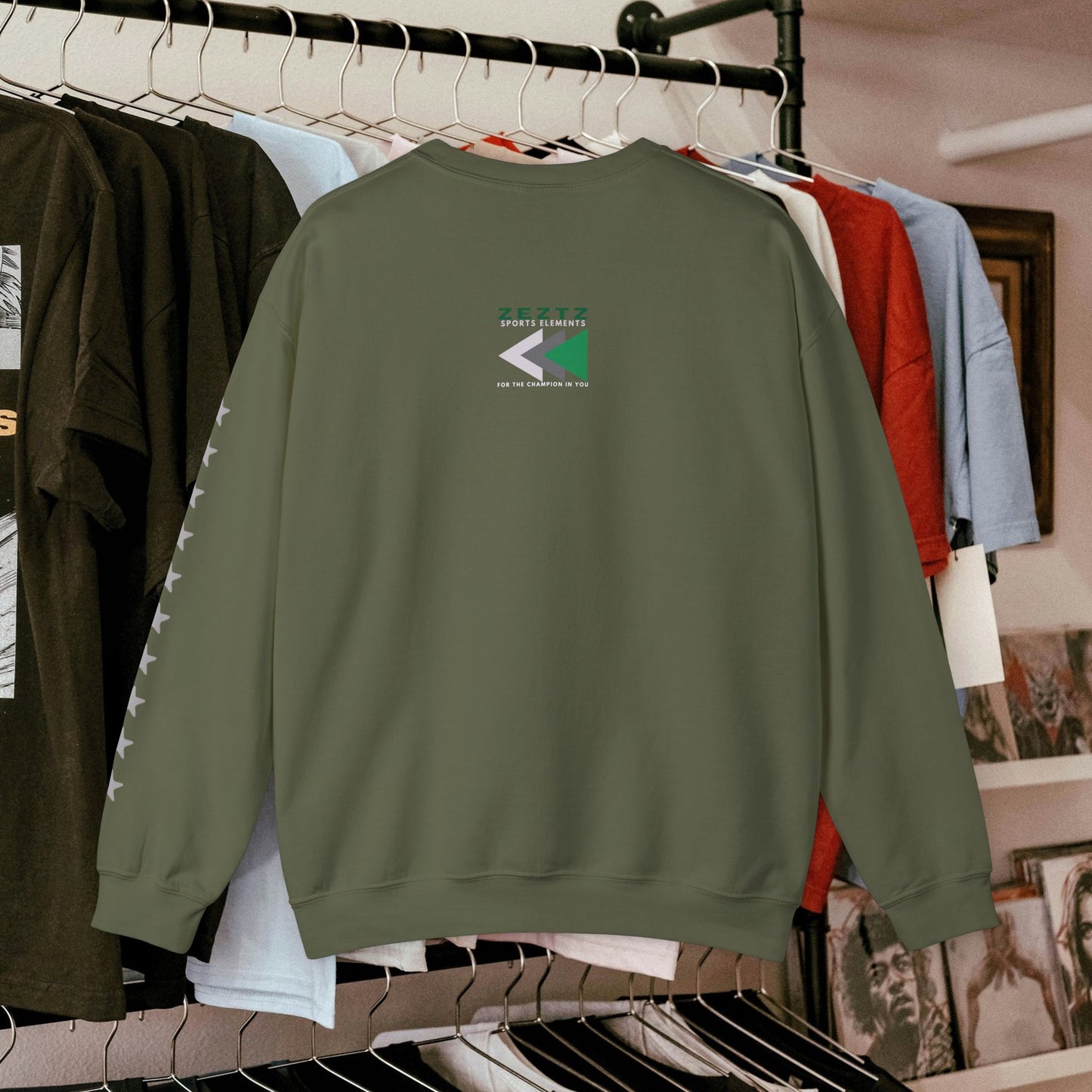 Unisex Heavy Blend™ Crewneck Sweatshirt_ N2 Sports Series UHBCSS PT2WW006_ Limited Edition ‘Zeztz’ Brand Sports Elements by WesternWaves: