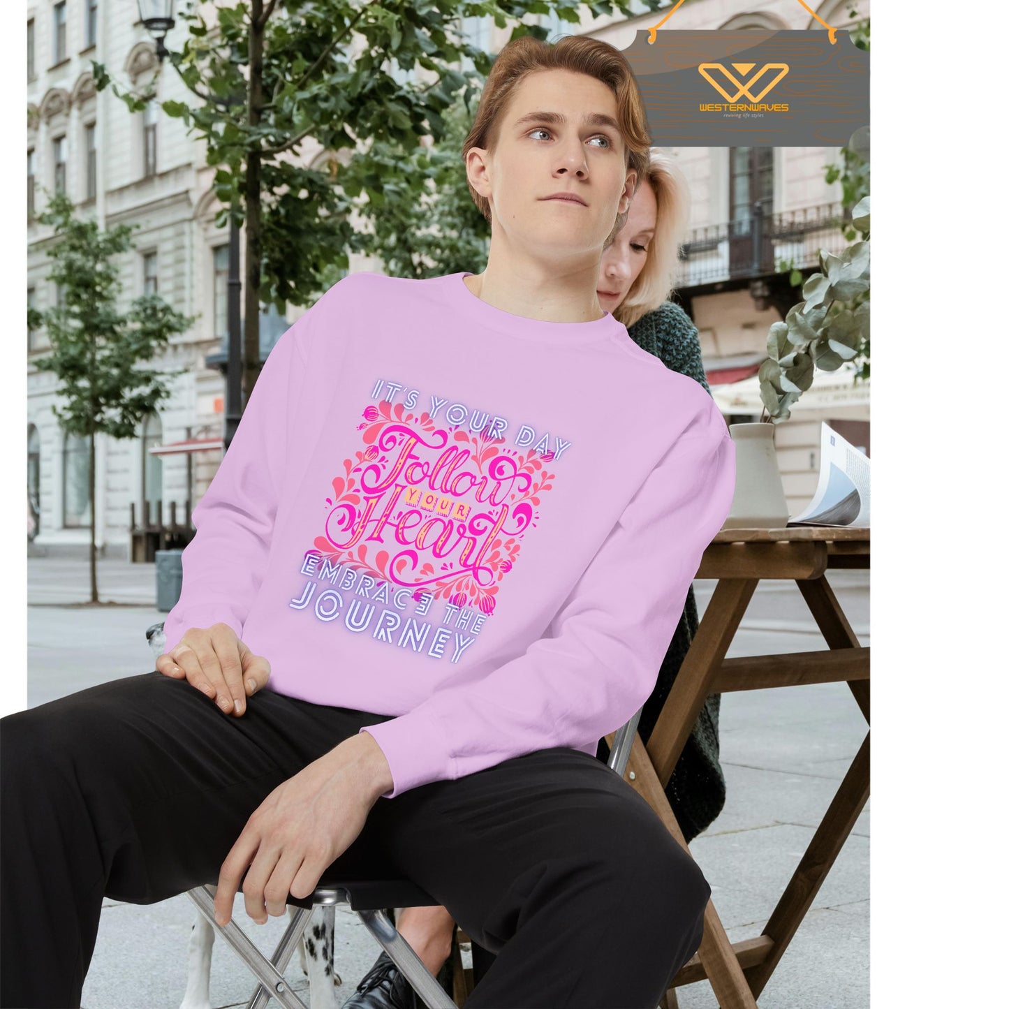 Unisex Garment-Dyed Sweatshirt_ N3+ Series UGDSS PT2WW001_ WesternWaves Limited Edition: