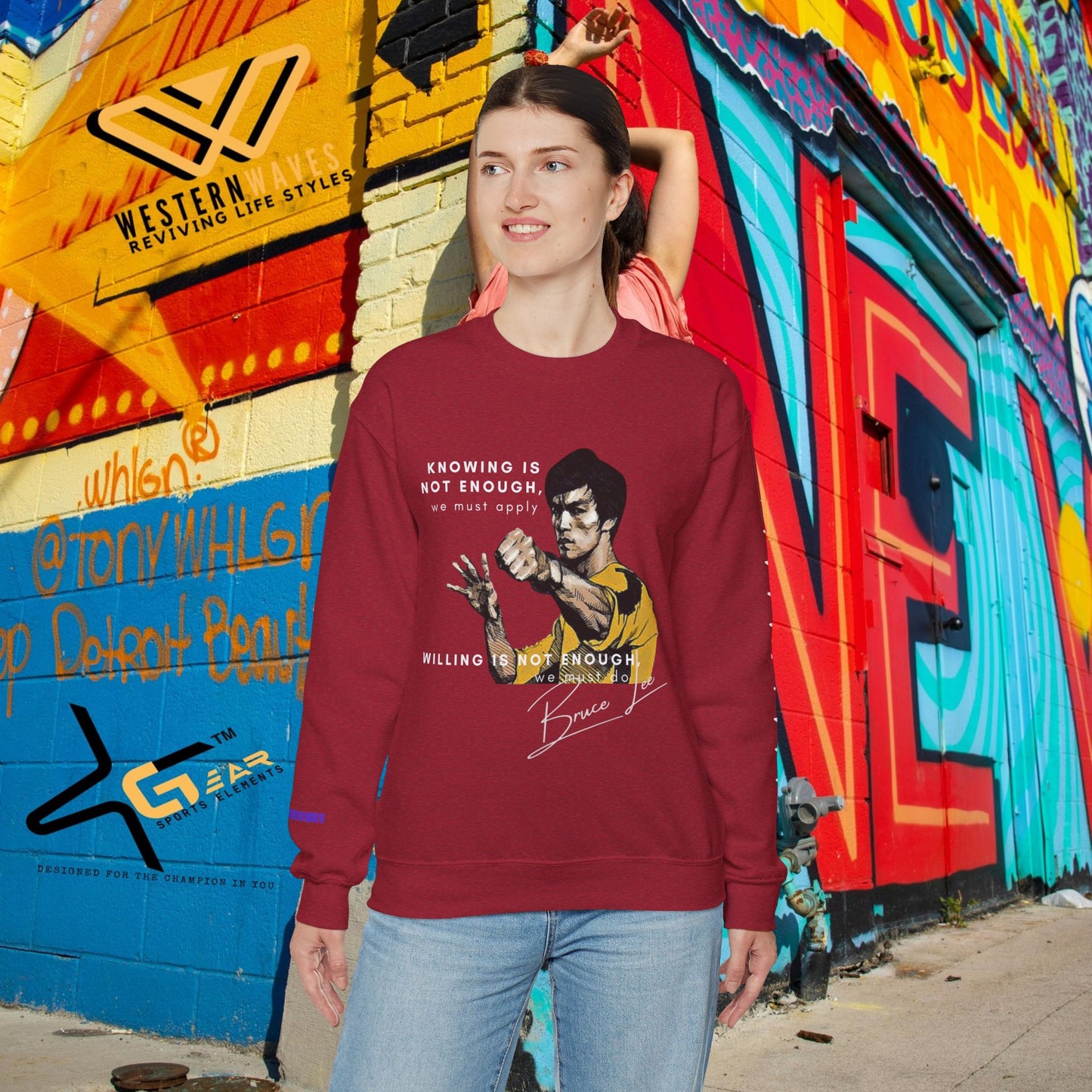 Unisex Heavy Blend™ Crewneck Sweatshirt_ N2+ Sports Series UHBCSS PT2WW008_ Limited Edition ‘Zeztz’ Brand Sports Elements by WesternWaves: