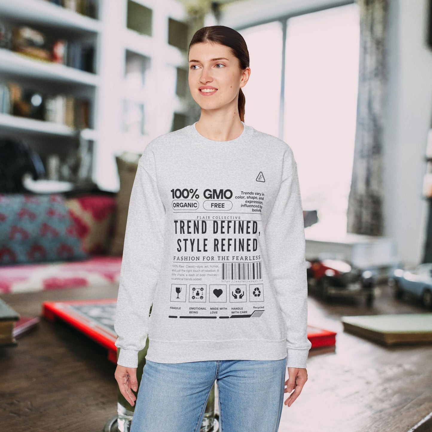 Unisex Heavy Blend™ Crewneck Sweatshirt_ N2 Series SPW UHBCSS PT2WW003_ Limited Edition 'DROPS' Brand Raw Classics by WesternWaves: