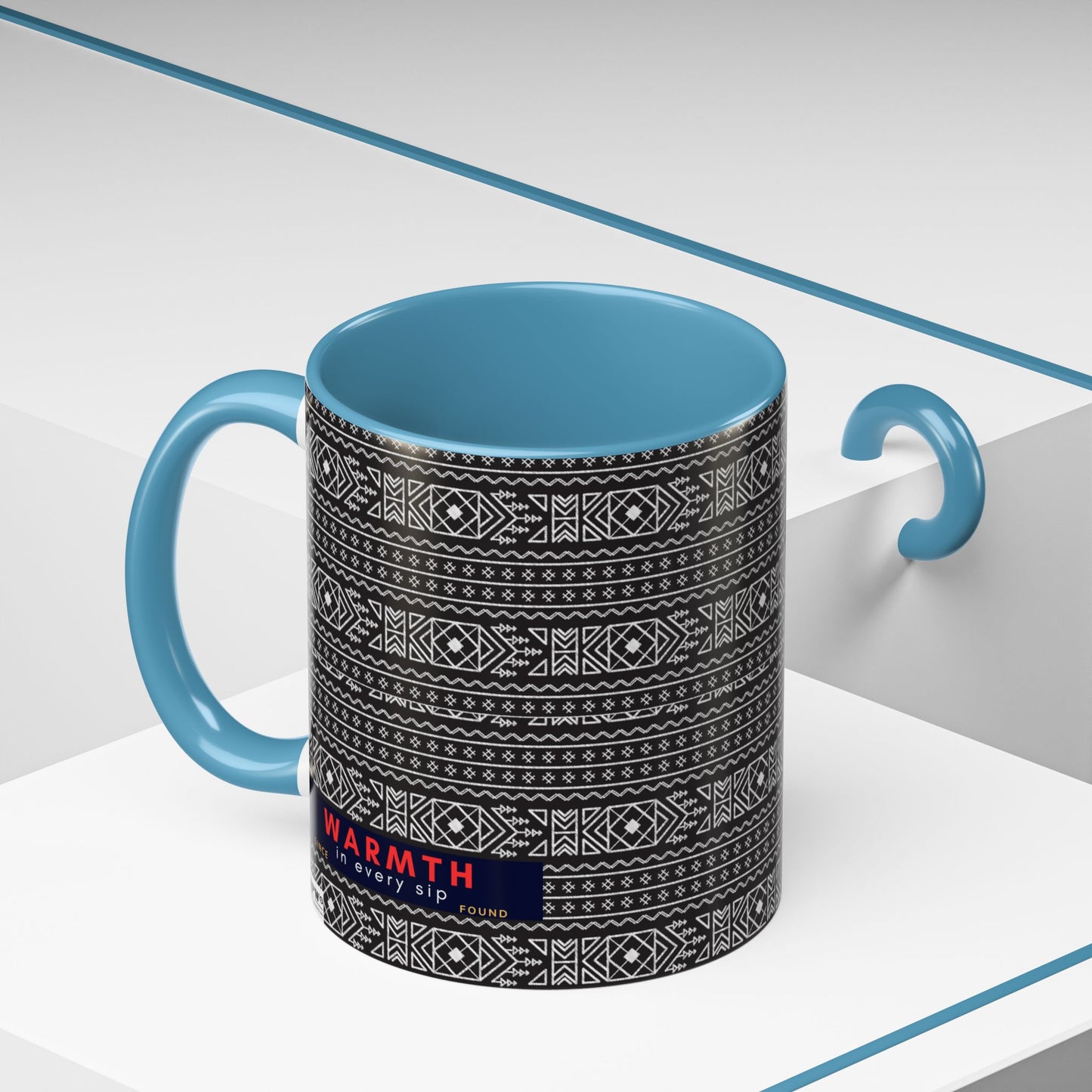 Accent Coffee Mug 11, 15oz_ N2 Series ACM11OZ PT2WW007_ Vibrant Limited Edition Design by WesternWawes: