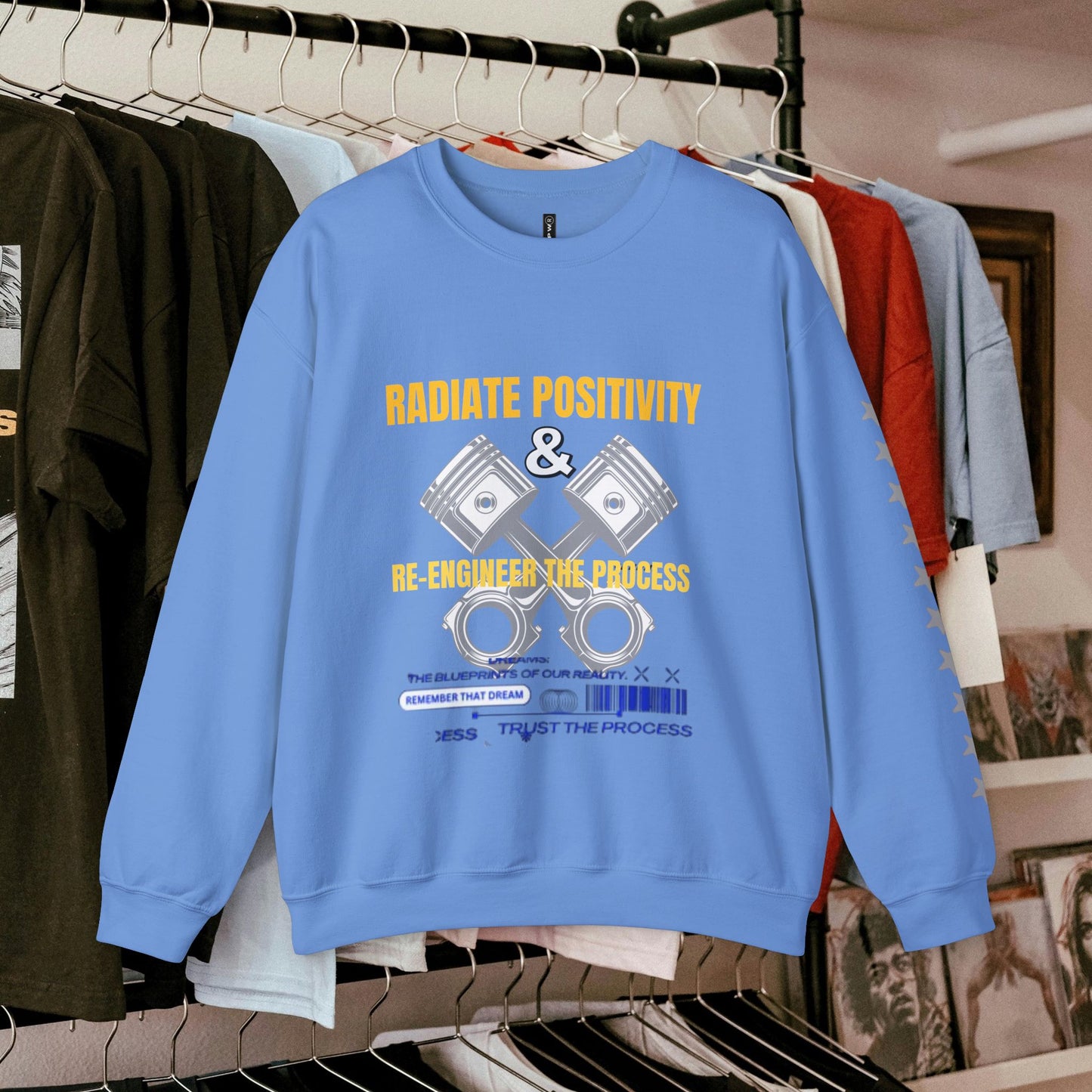 Unisex Heavy Blend™ Crewneck Sweatshirt_ N2 Series UHBCSS PT2WW004_ Limited Edition Pure Luxury by WesternWaves: