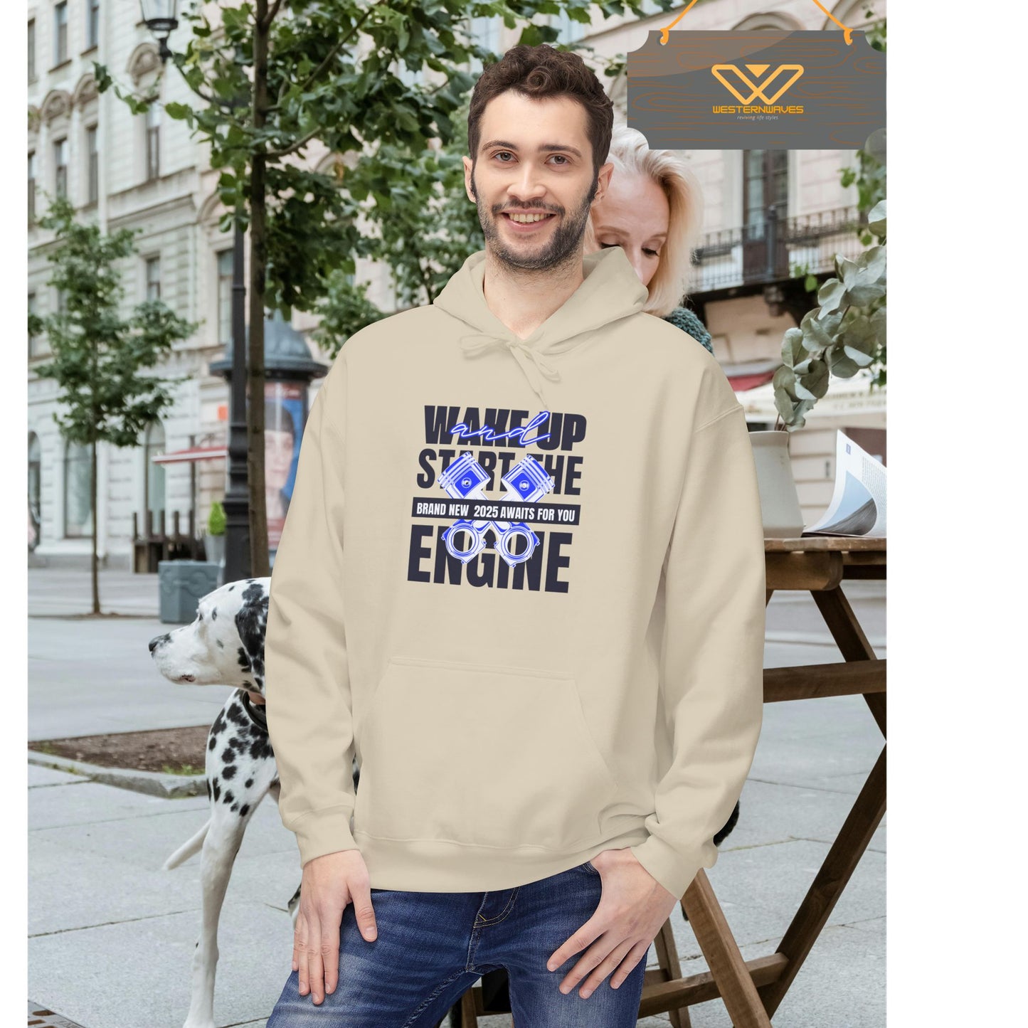 Unisex Midweight Softstyle Fleece Hoodie_ N3+ Series USMWSSFH PT2WW010_ Limited Edition Luxuriously Soft 100% Cotton Face by WesternWaves: