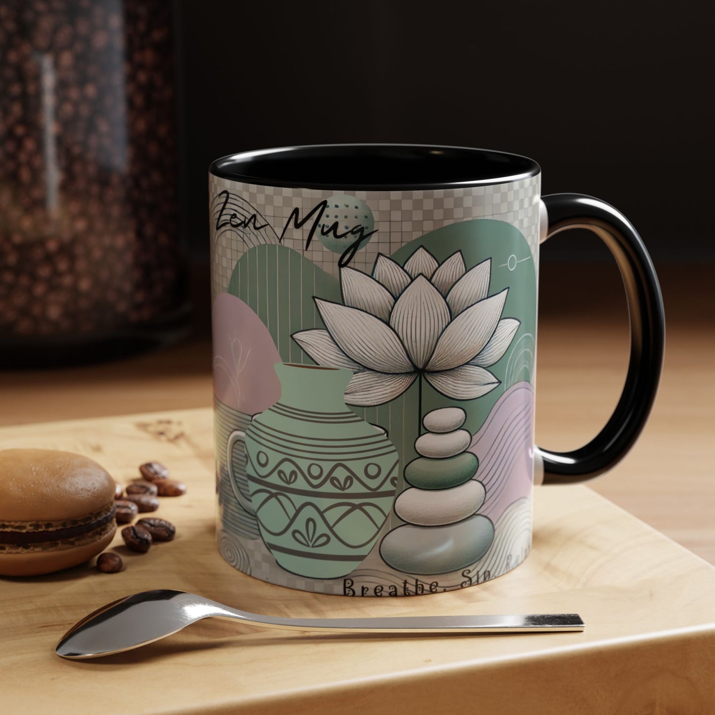 Accent Coffee Mug (11, 15oz) _ N3+ Series ACMUG PT2WW006_ Limited Edition Blend Style & Functionality by WesternWaves: