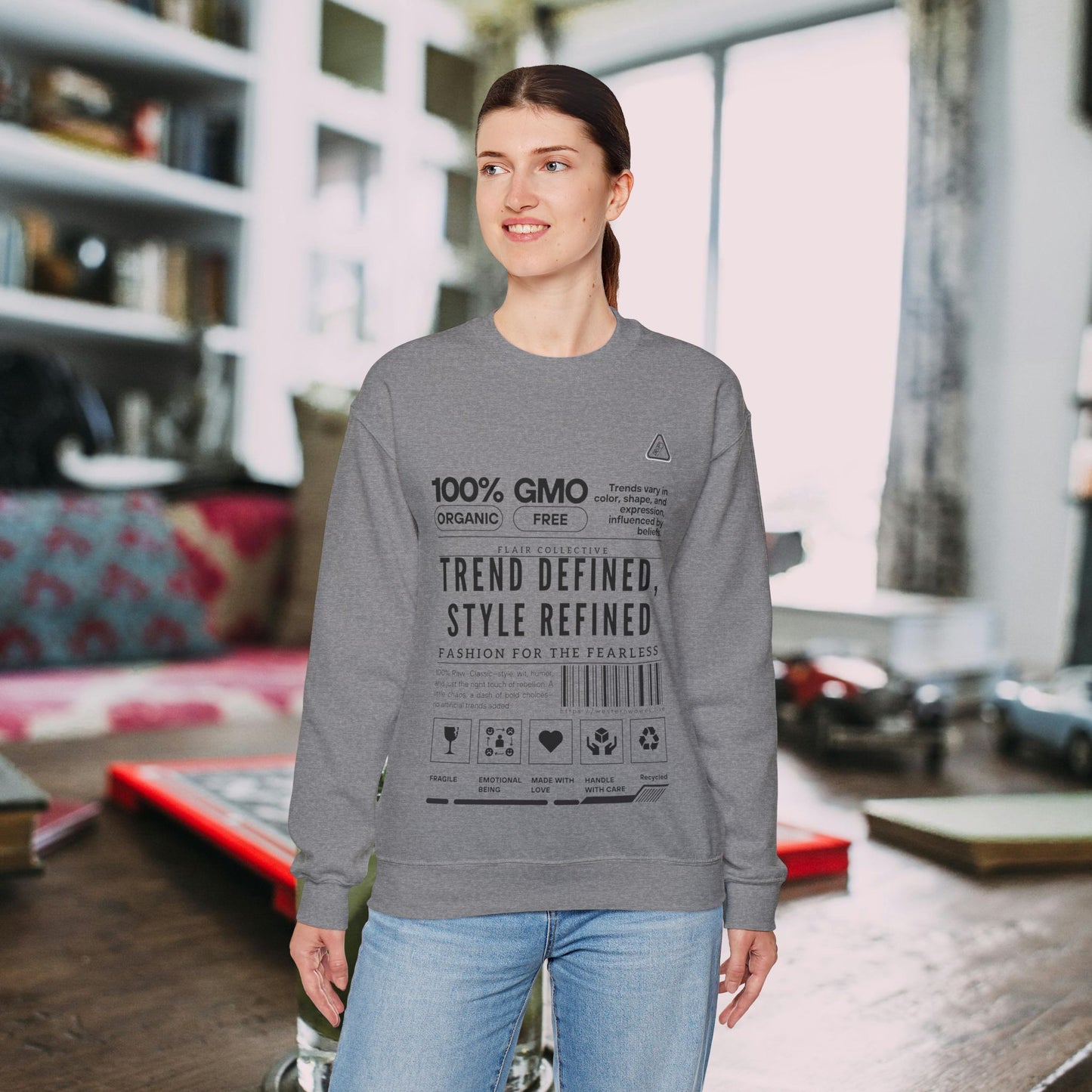 Unisex Heavy Blend™ Crewneck Sweatshirt_ N2 Series SPW UHBCSS PT2WW003_ Limited Edition 'DROPS' Brand Raw Classics by WesternWaves: