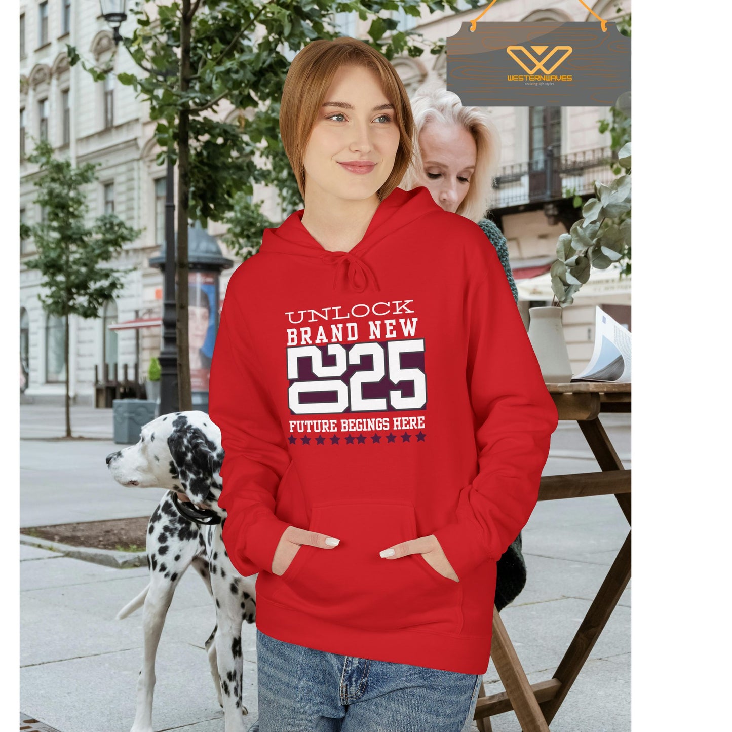 Unisex Midweight Softstyle Fleece Hoodie_ N3+ Series USMWSSFH PT2WW009_ Limited Edition Luxuriously Soft 100% Cotton Face by WesternWaves: