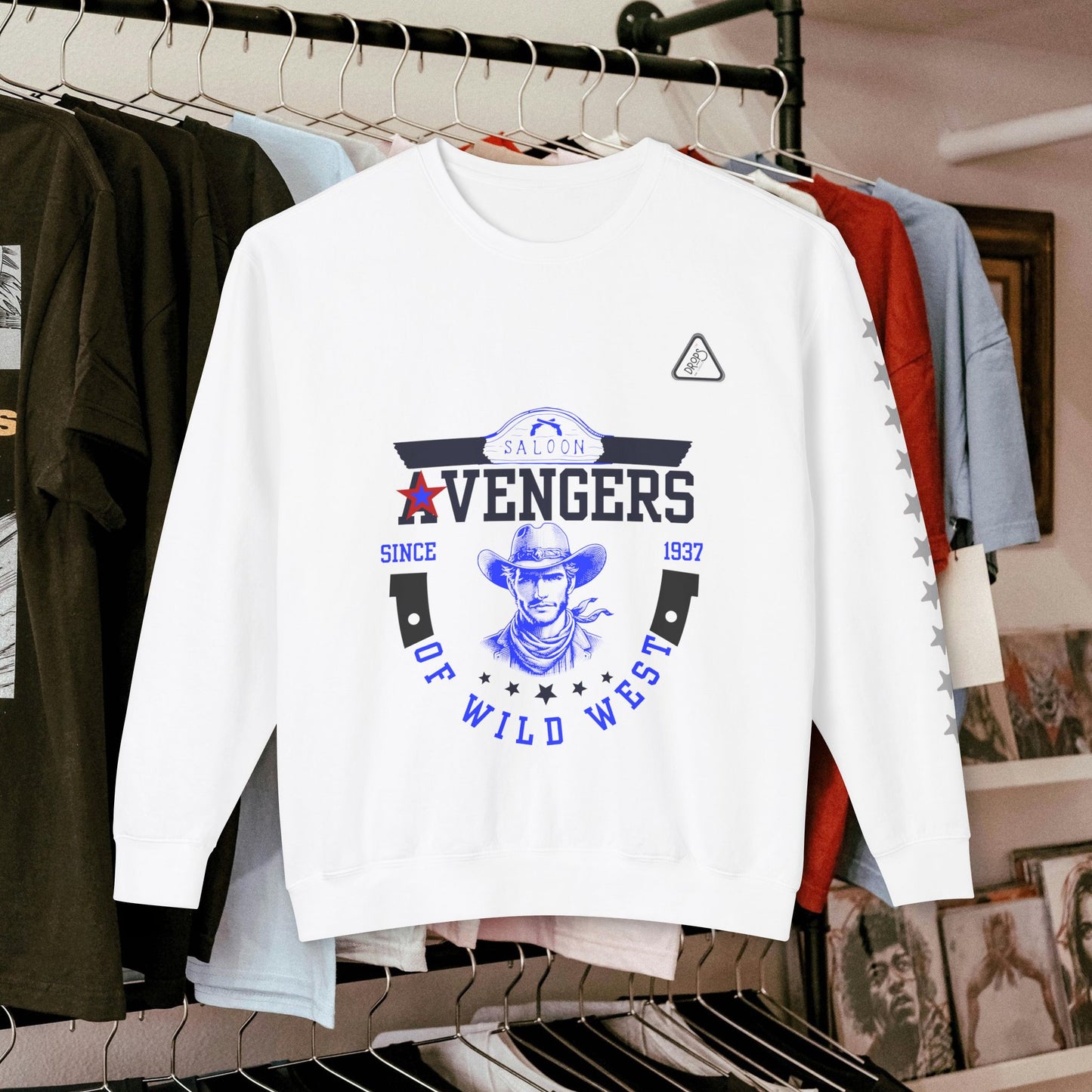Unisex Lightweight Sweatshirt_ N7* Series USLWSS PT2WW002_ Limited Edition by WesternWaves: