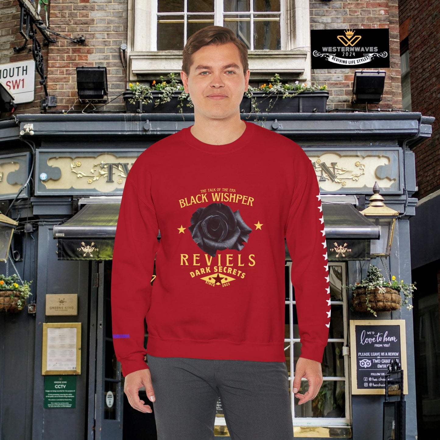 Unisex Heavy Blend™ Crewneck Sweatshirt_ N3+ Series UHBCSS PT2WV011_ Limited Edition Pure Luxury by WesternWaves: