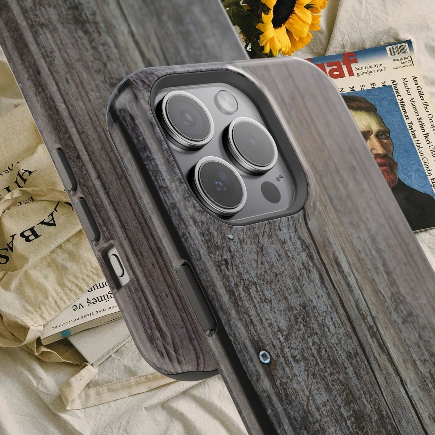 Impact-Resistant Tough Cases_ iPhone Case_ Series N8+ TCPCASE PT2WW006_ Limited Edition Wooden Grain Phone Case for iPhones by WesternWaves: