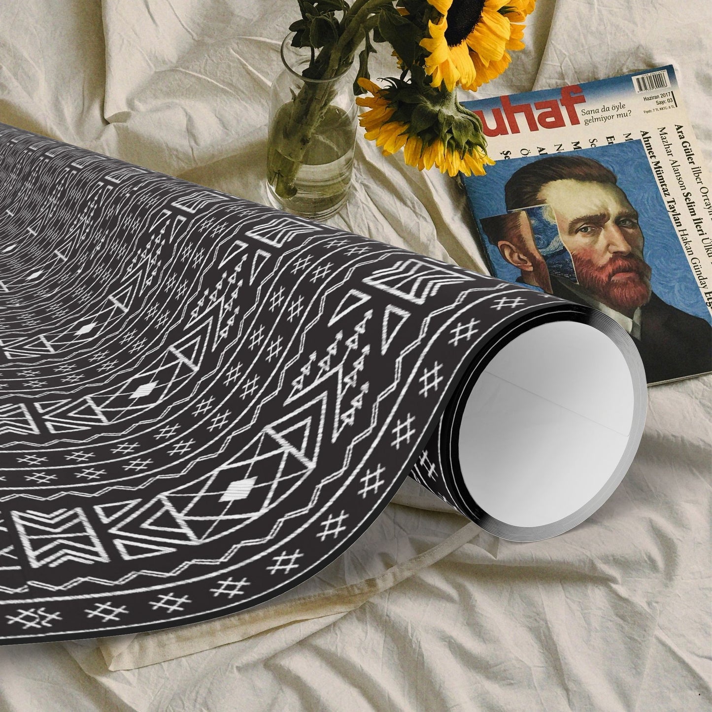 Wrapping Papers - Elegant Black Pattern - Perfect for Gift Giving and Special Occasions_ N6+ Series WPEPG PT2WW001_ Limited Edition by WesternWaves:
