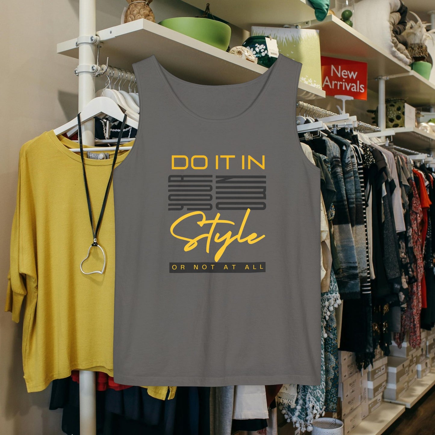 Unisex Garment-Dyed Tank Top_ N2+ Series USGDTT PT2WW015_ Limited Edition Comfort & Style by WesternWaves: