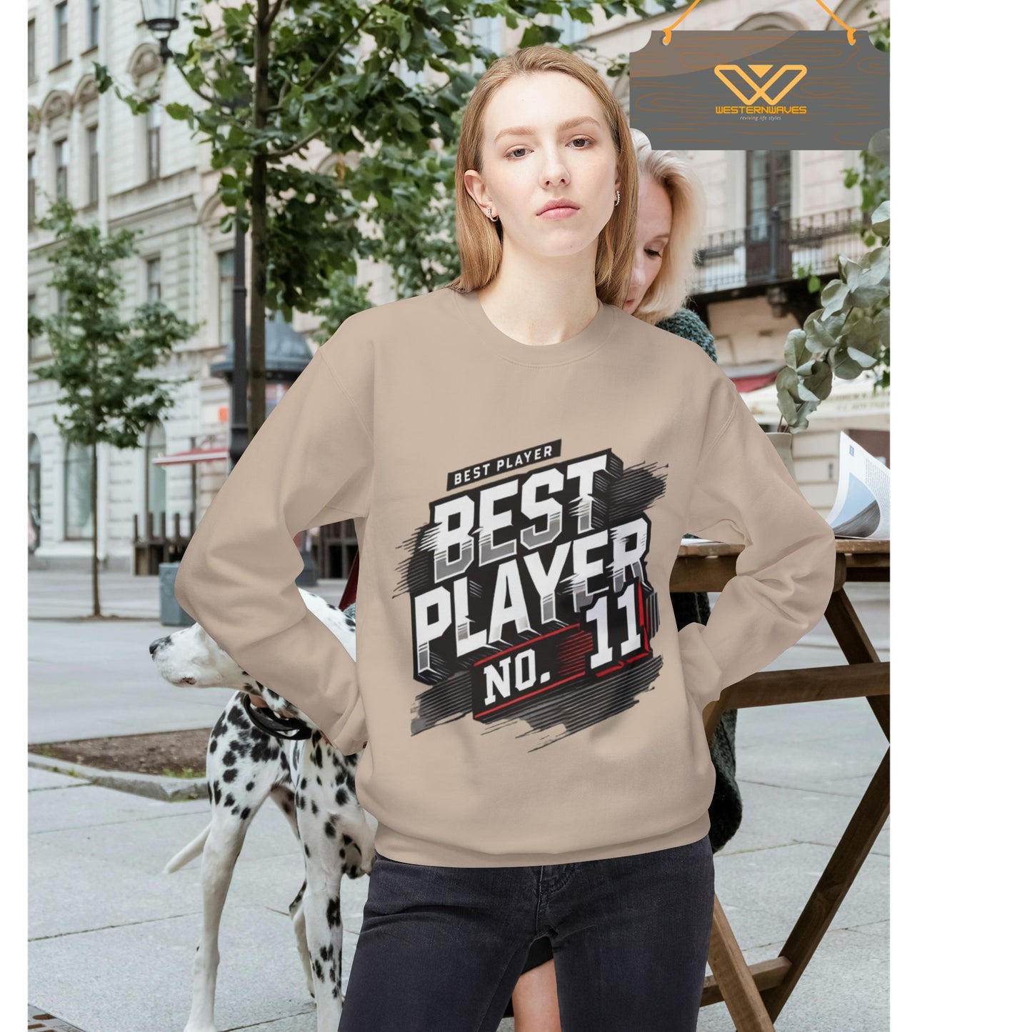 Unisex Midweight Softstyle Fleece Crewneck Sweatshirt_ N2+ Series USMWSSFCNSS PT2WW011_ Limited Edition Stylish Eco-conscious Raw Classic by WesternWaves: