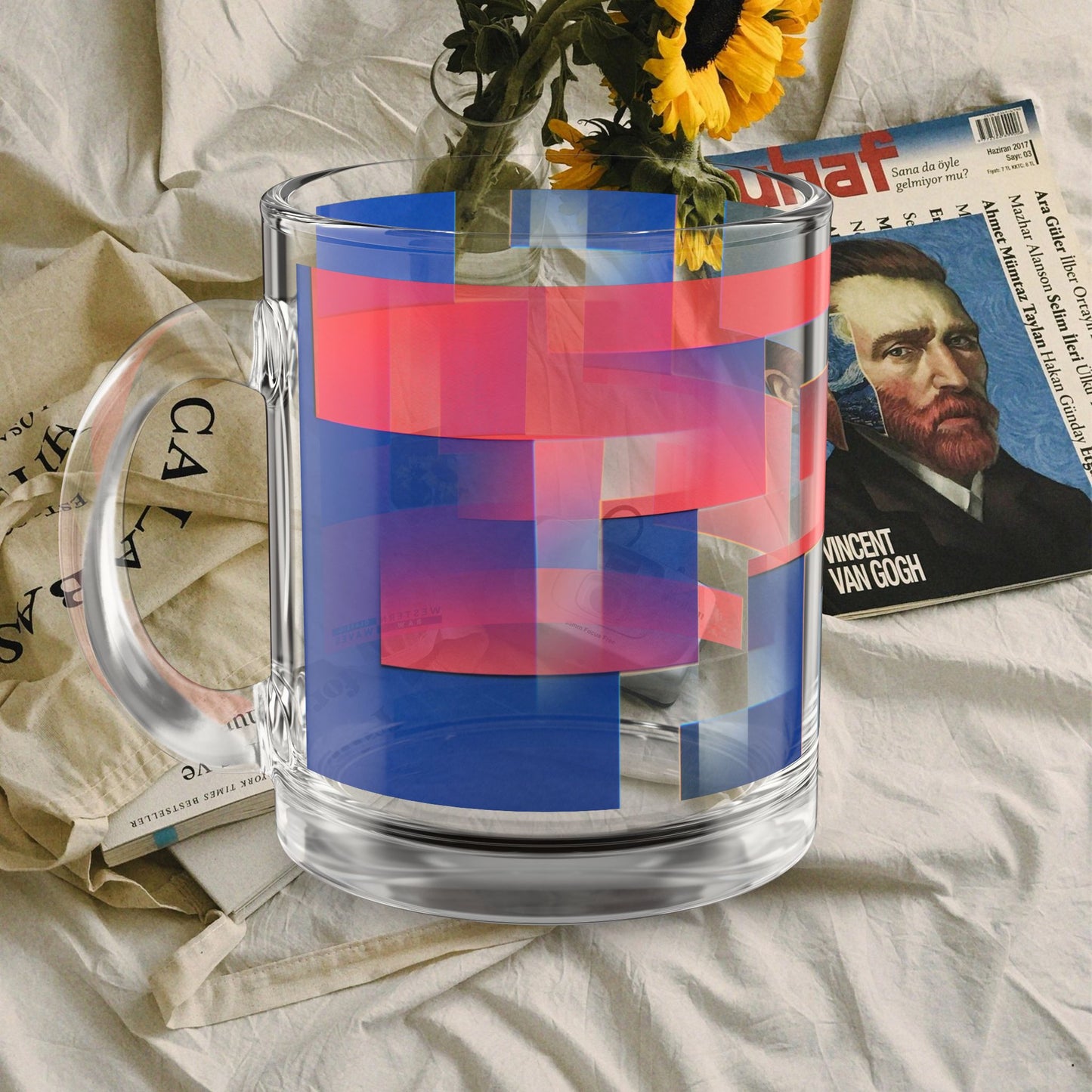 Glass Mug 10oz_ N7+ Series GMUG10OZ PT2WW001_ Limited Edition Coffee Cup for Creative Souls by WesternWaves: