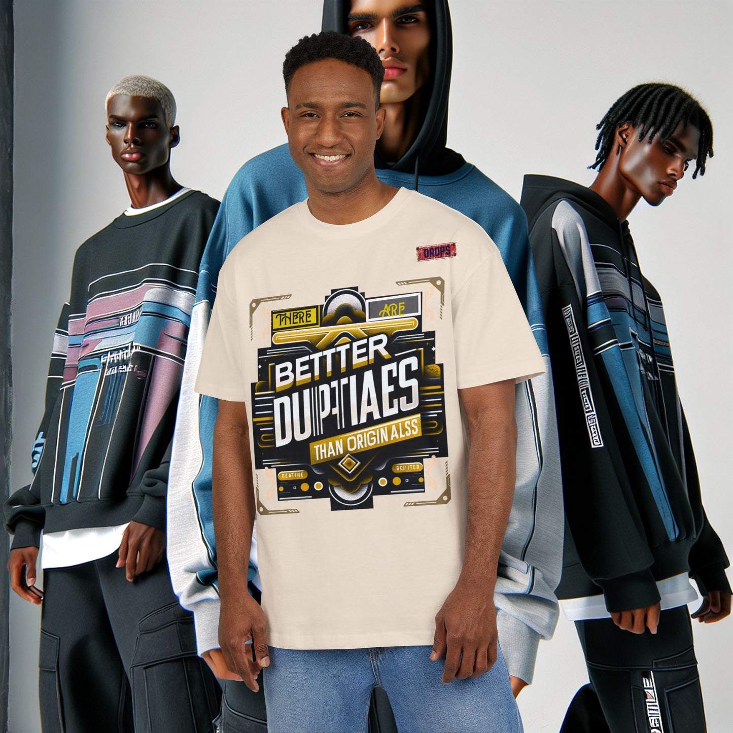 Unisex Heavy Oversize Tee_ N8+ Series USHOSTEE_ PT2WW002_ Limited Edition Urban Fashion Tee by WesternWaves: