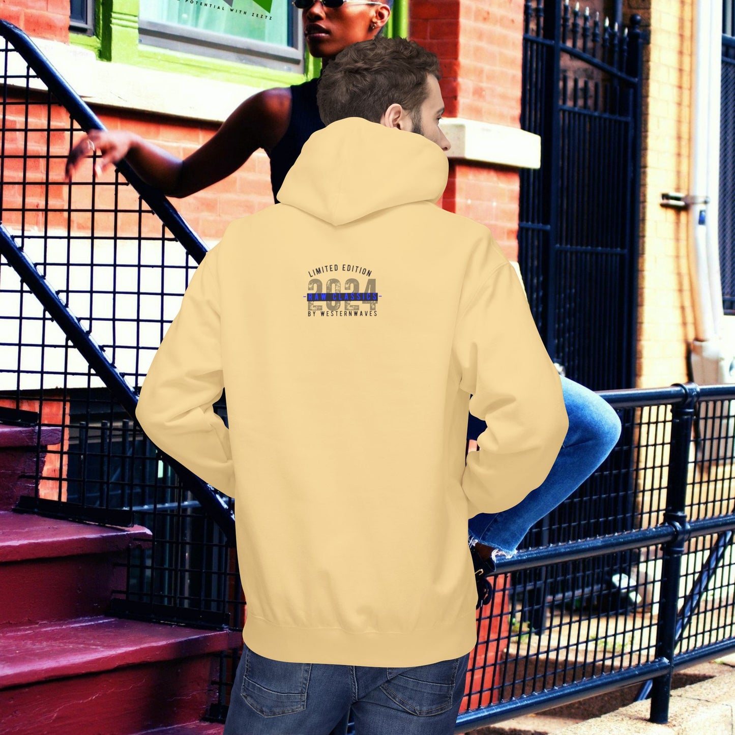 Unisex Midweight Softstyle Fleece Hoodie_ N2+ Series SMWSSFH PT2WW005_Limited Edition Luxuriously Soft 100% Cotton Face by WesternWaves: