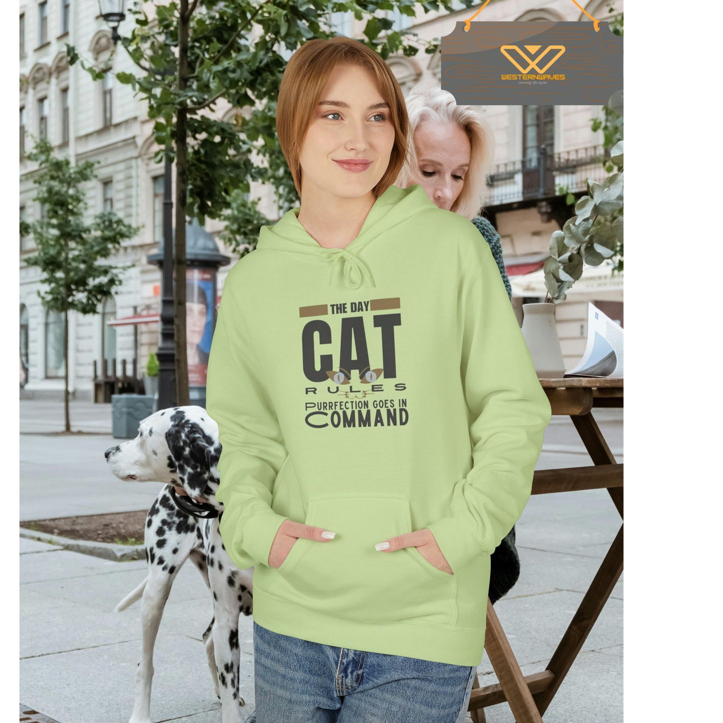 Unisex Midweight Softstyle Fleece Hoodie_ N3+ Series USMWSSFH PT2WW008_ Limited Edition Luxuriously Soft 100% Cotton Face by WesternWaves: