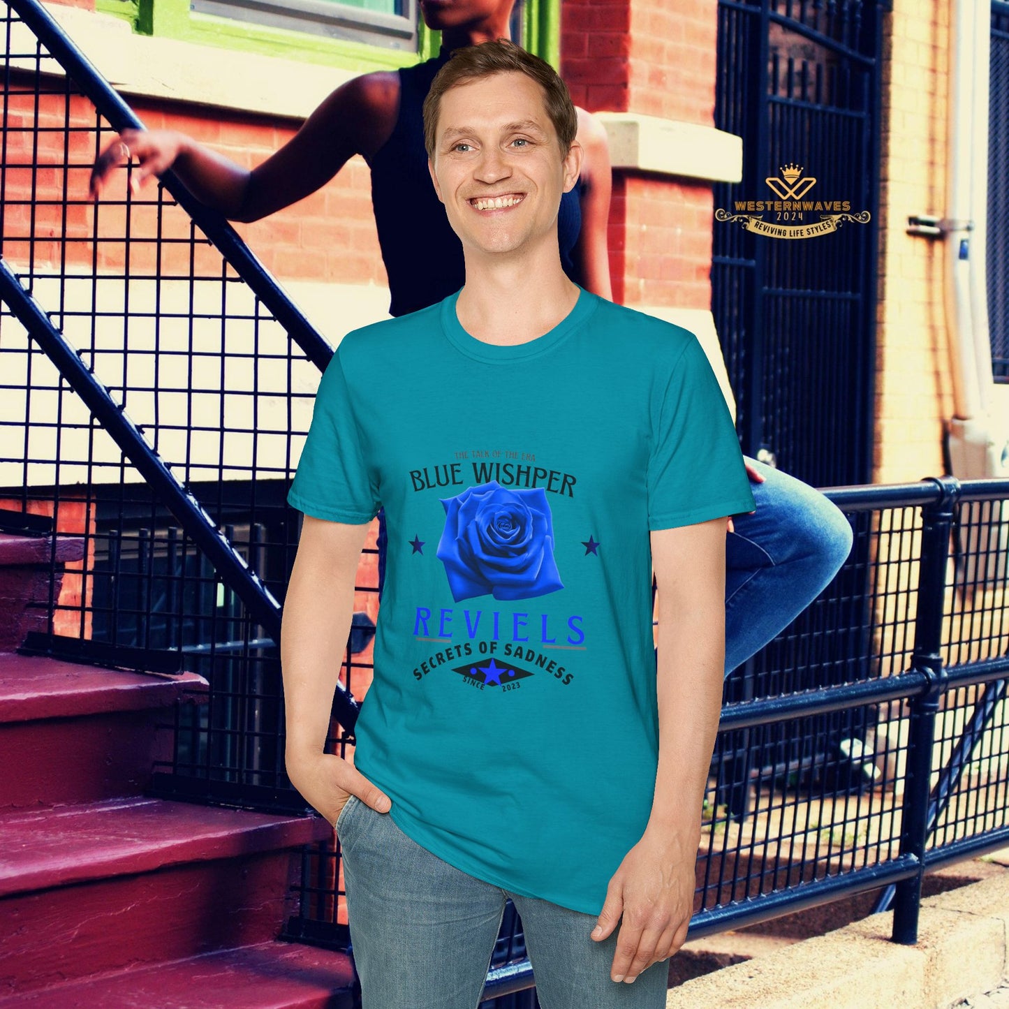 Unisex Softstyle T-Shirt_ N3+ Series USSTS FT2WW005_ Limited Edition Redefines & Relaxation by WesternWaves: